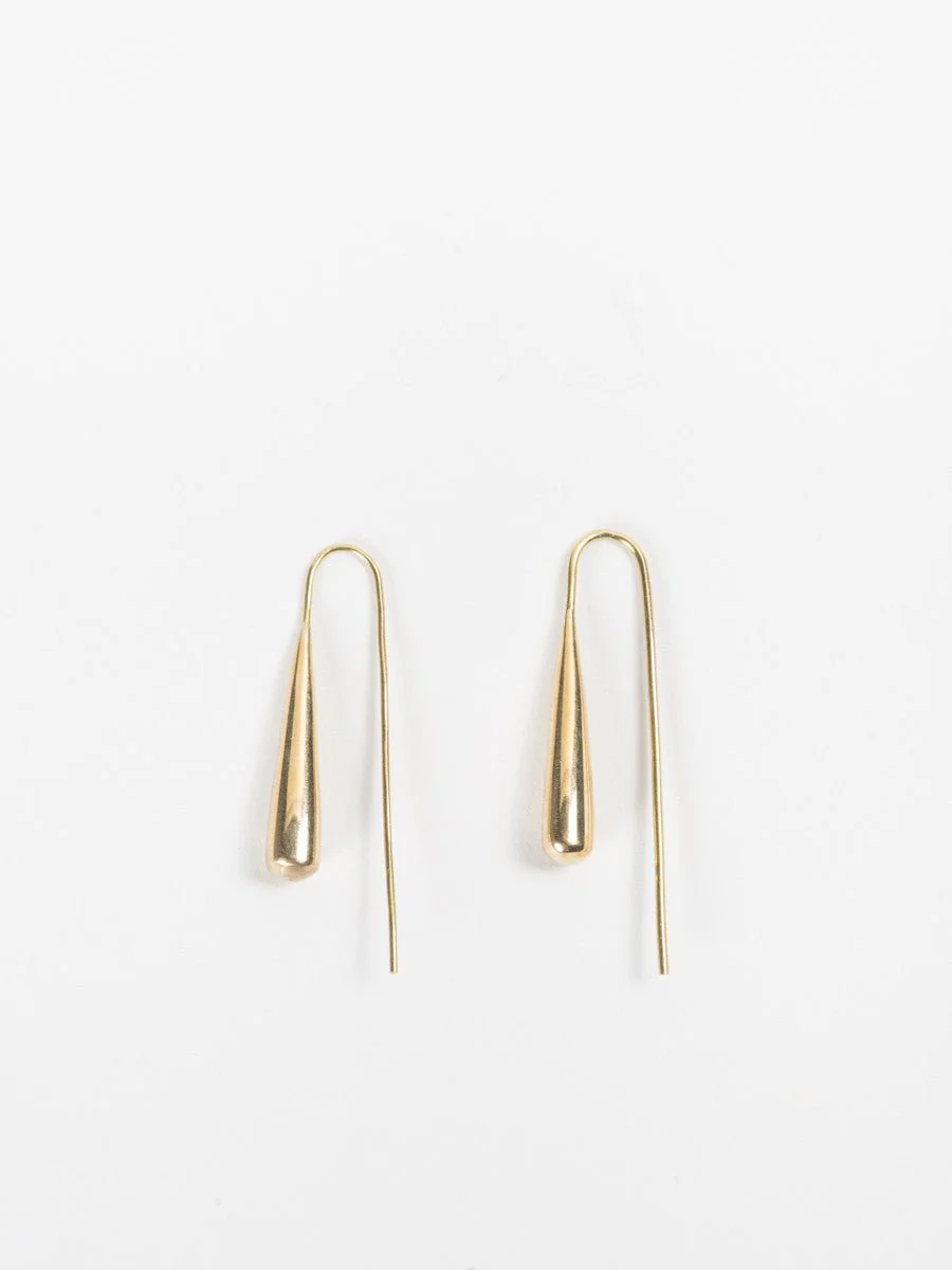 threader earrings - brass - Image 4