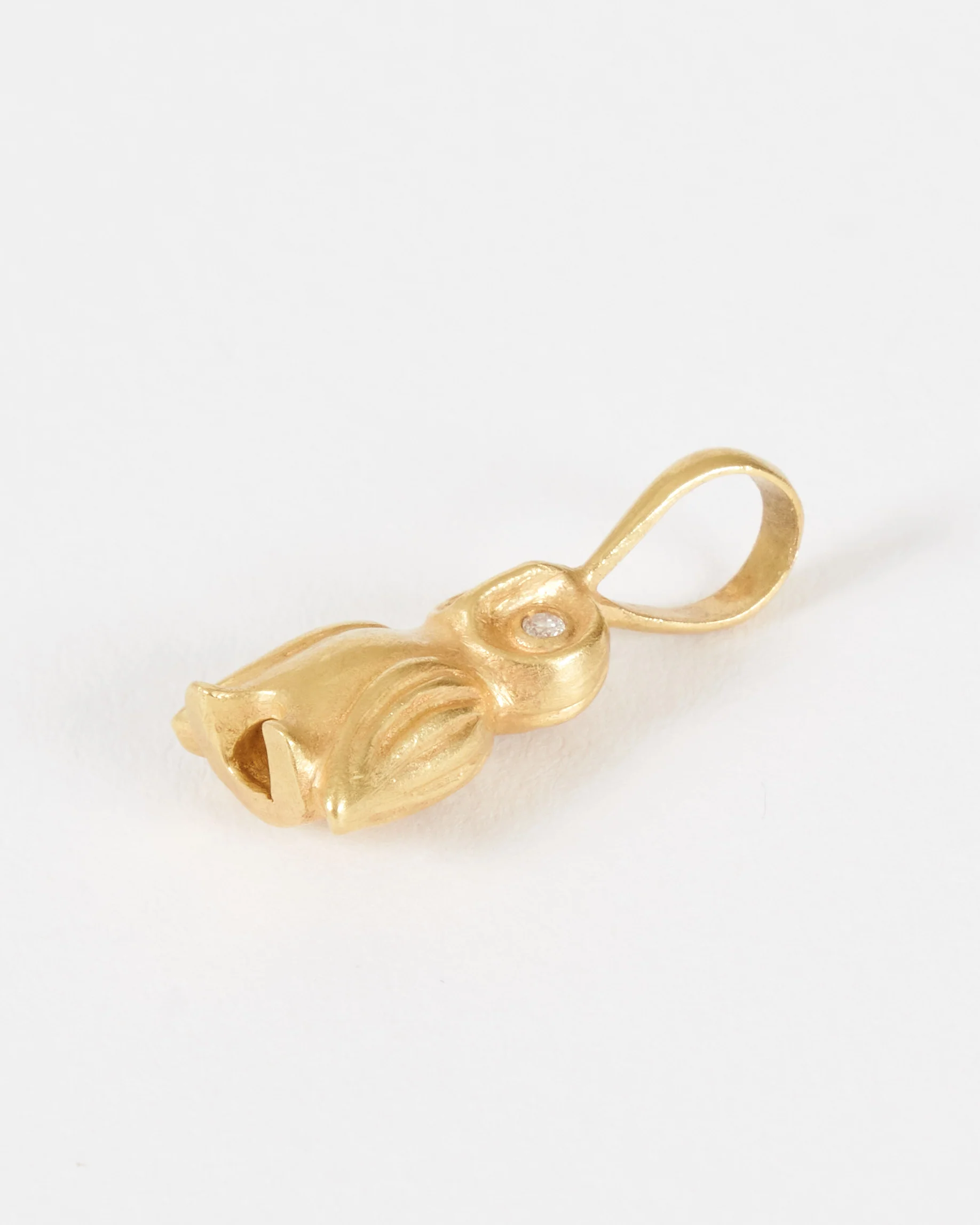 baby owl with diamonds pendant - gold/diamond - Image 3