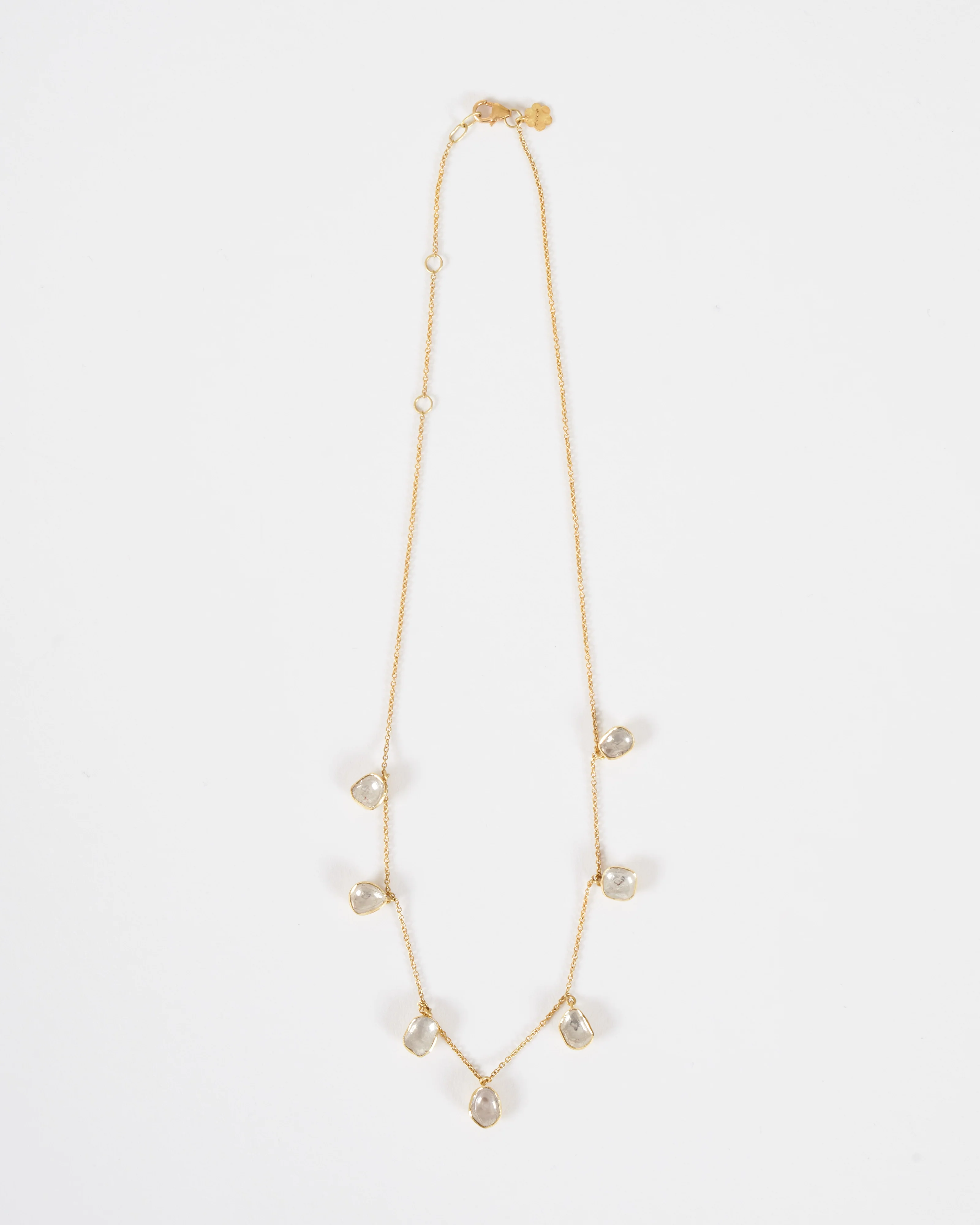 medium polki garland necklace - gold/diamond - Image 2