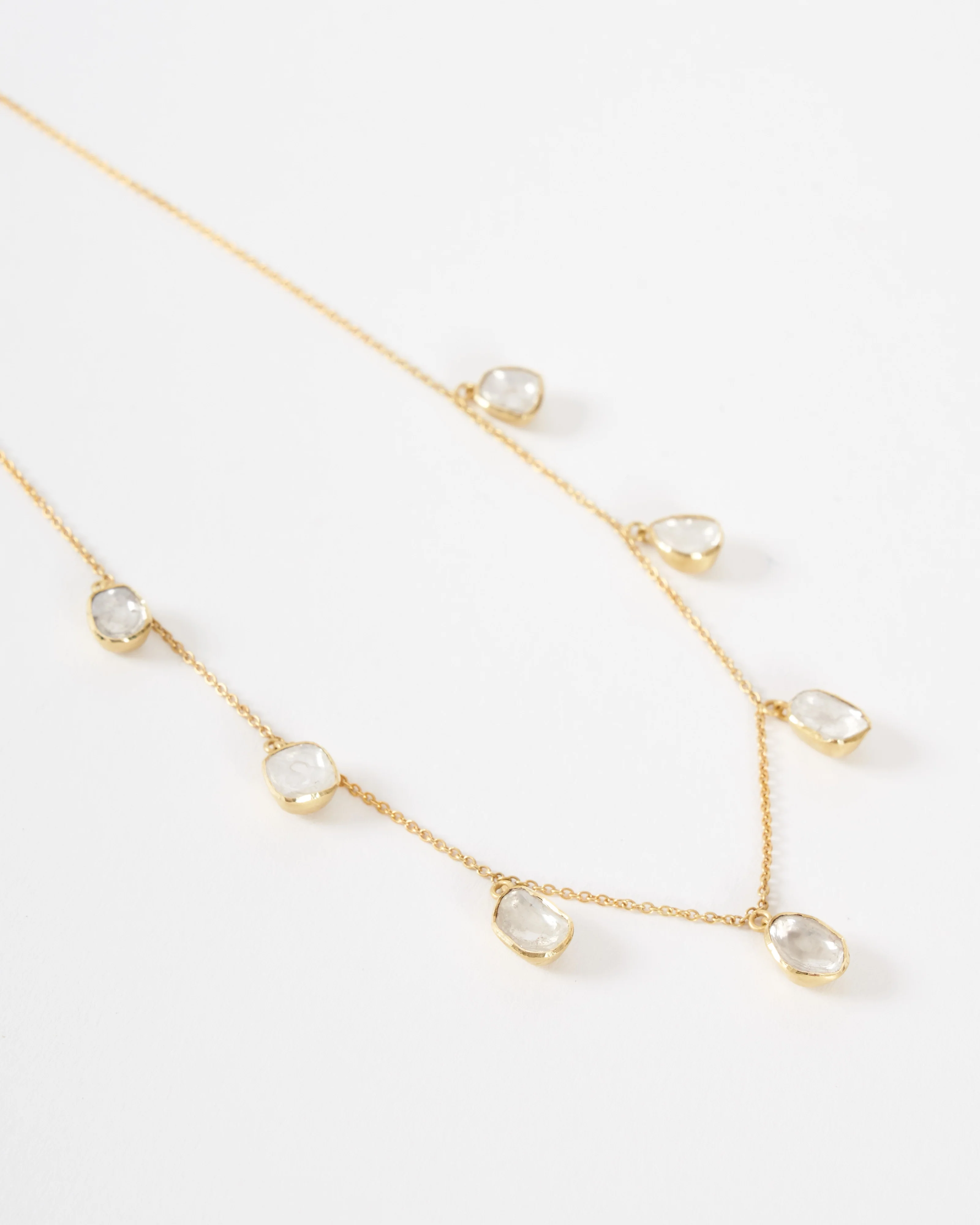 medium polki garland necklace - gold/diamond - Image 3