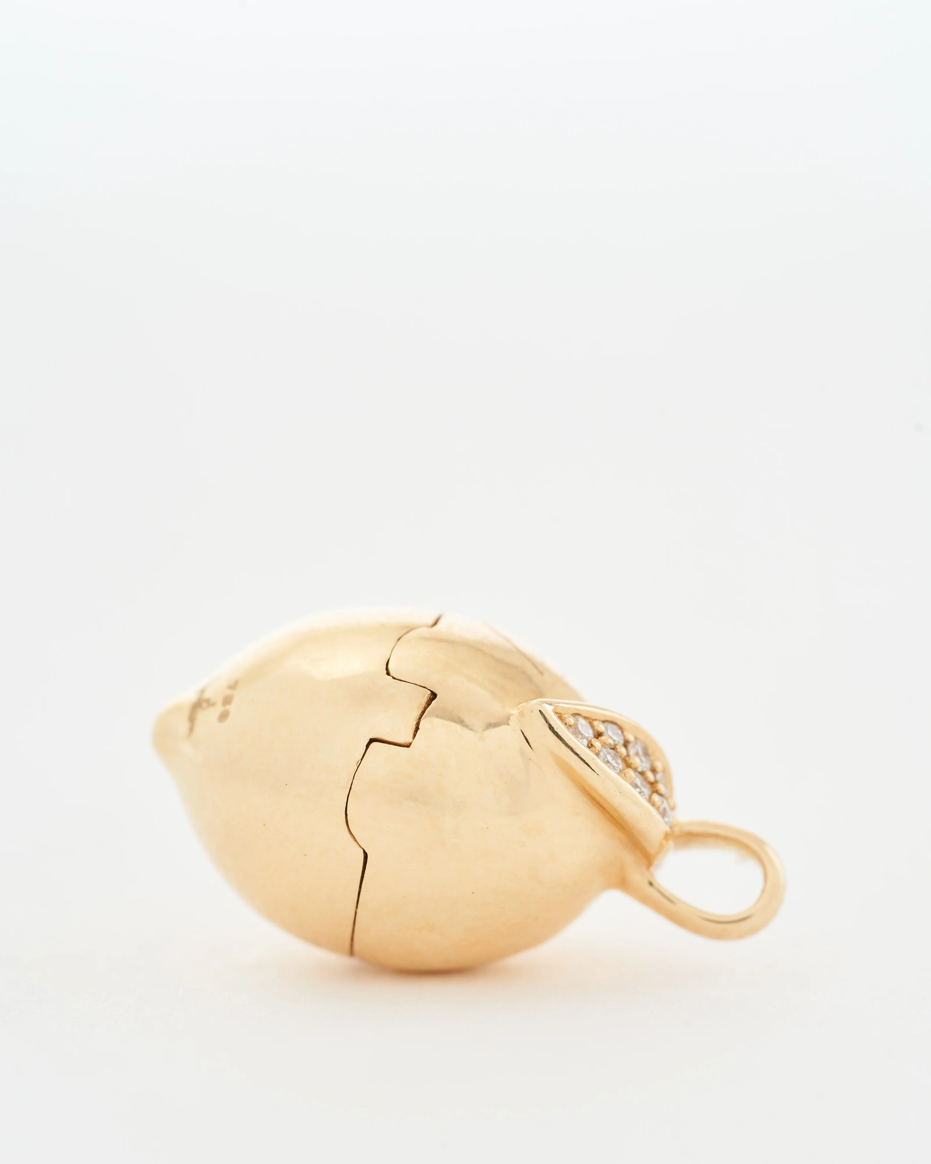 lemon locket - gold with diamonds - Image 3