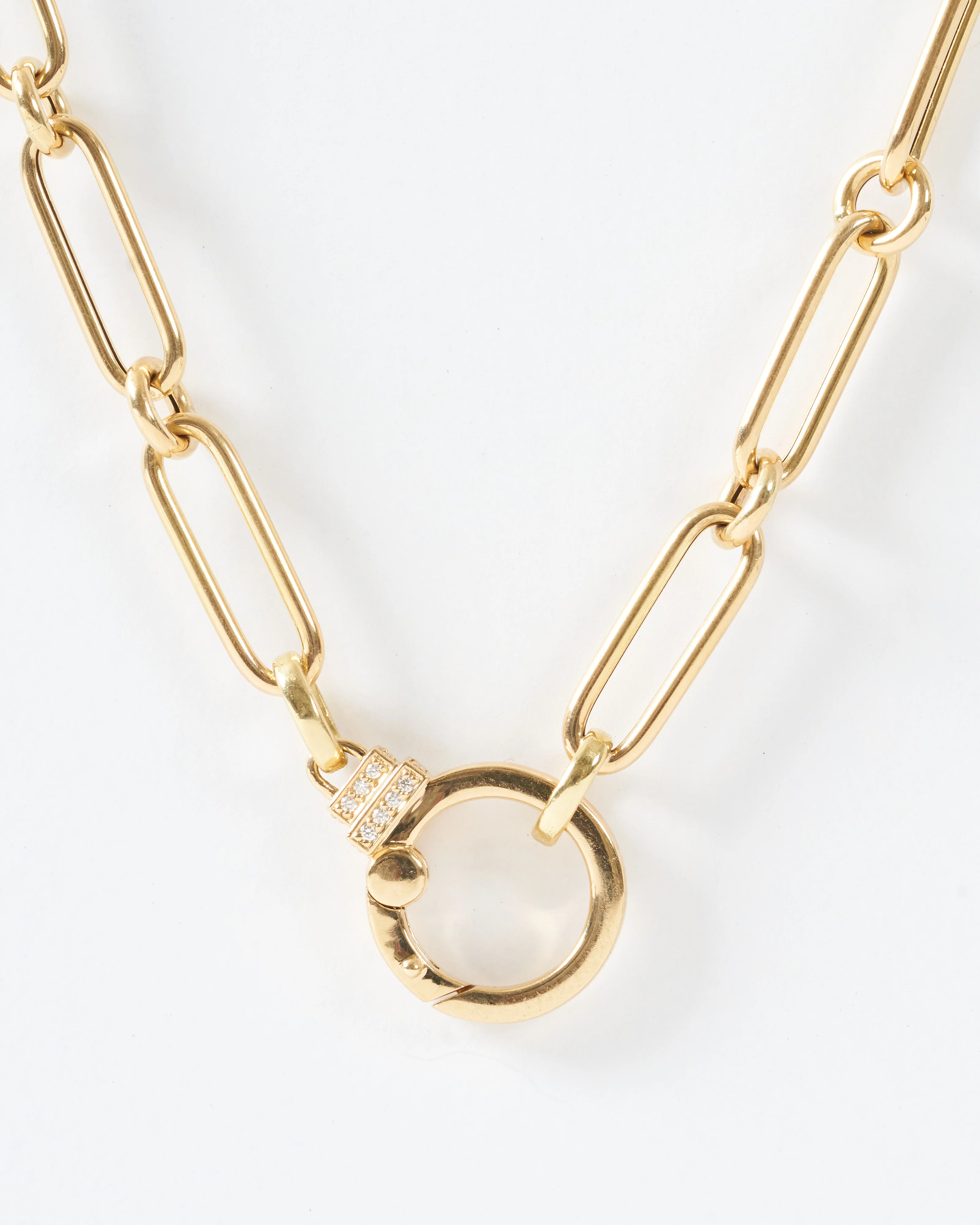 oval round chain with diamonds - Image 3