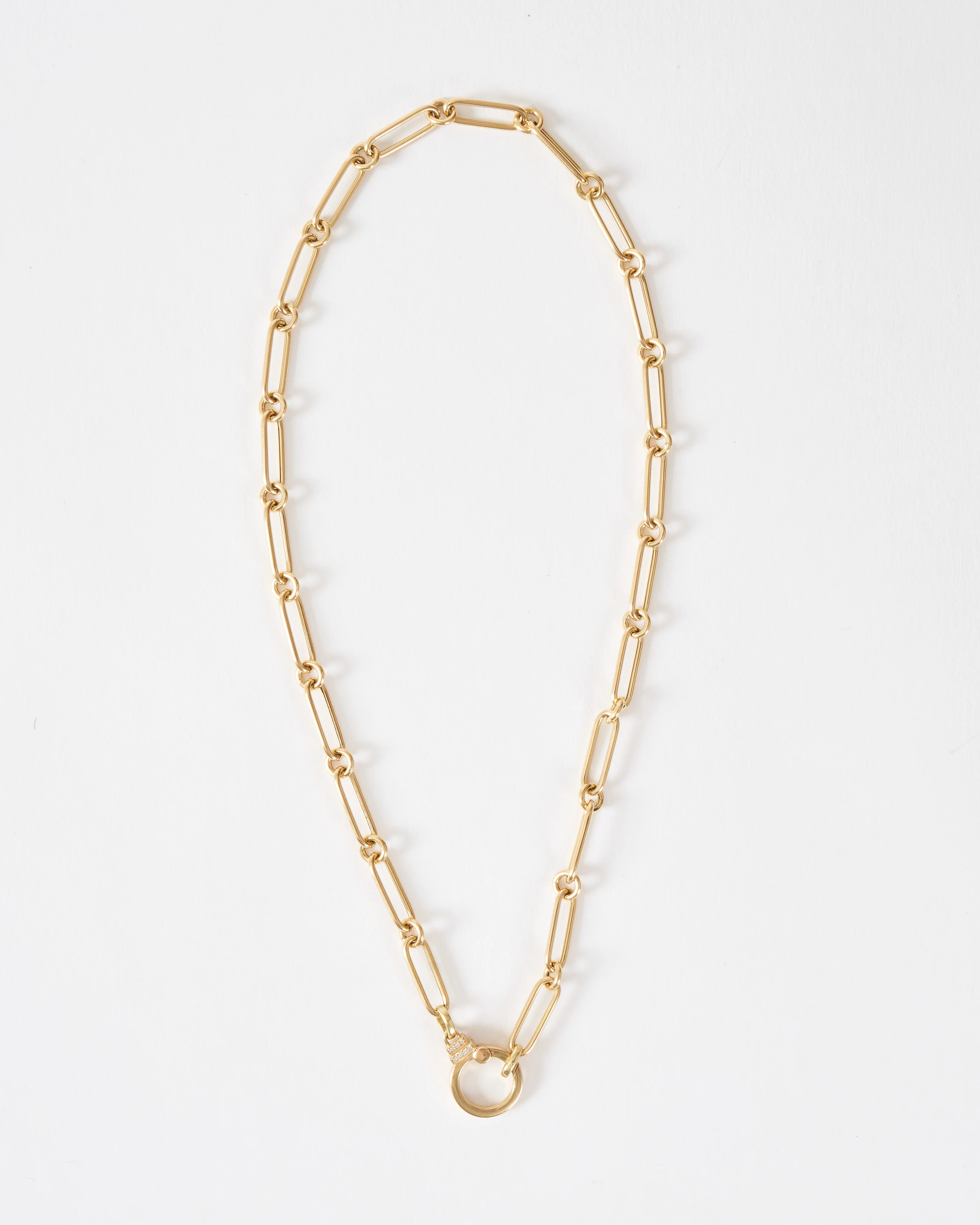 oval round chain with diamonds - Image 4