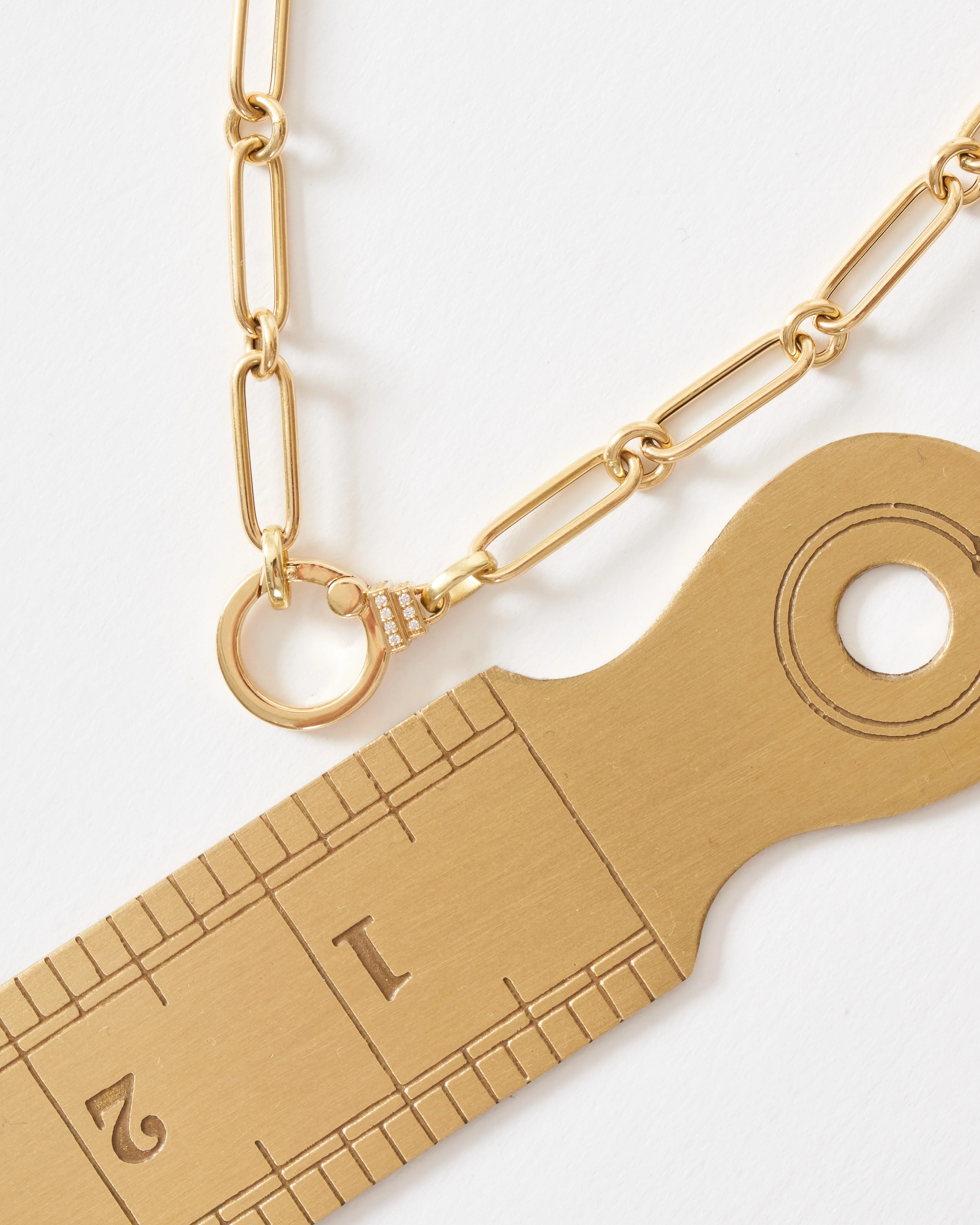 oval round chain with diamonds - Image 7