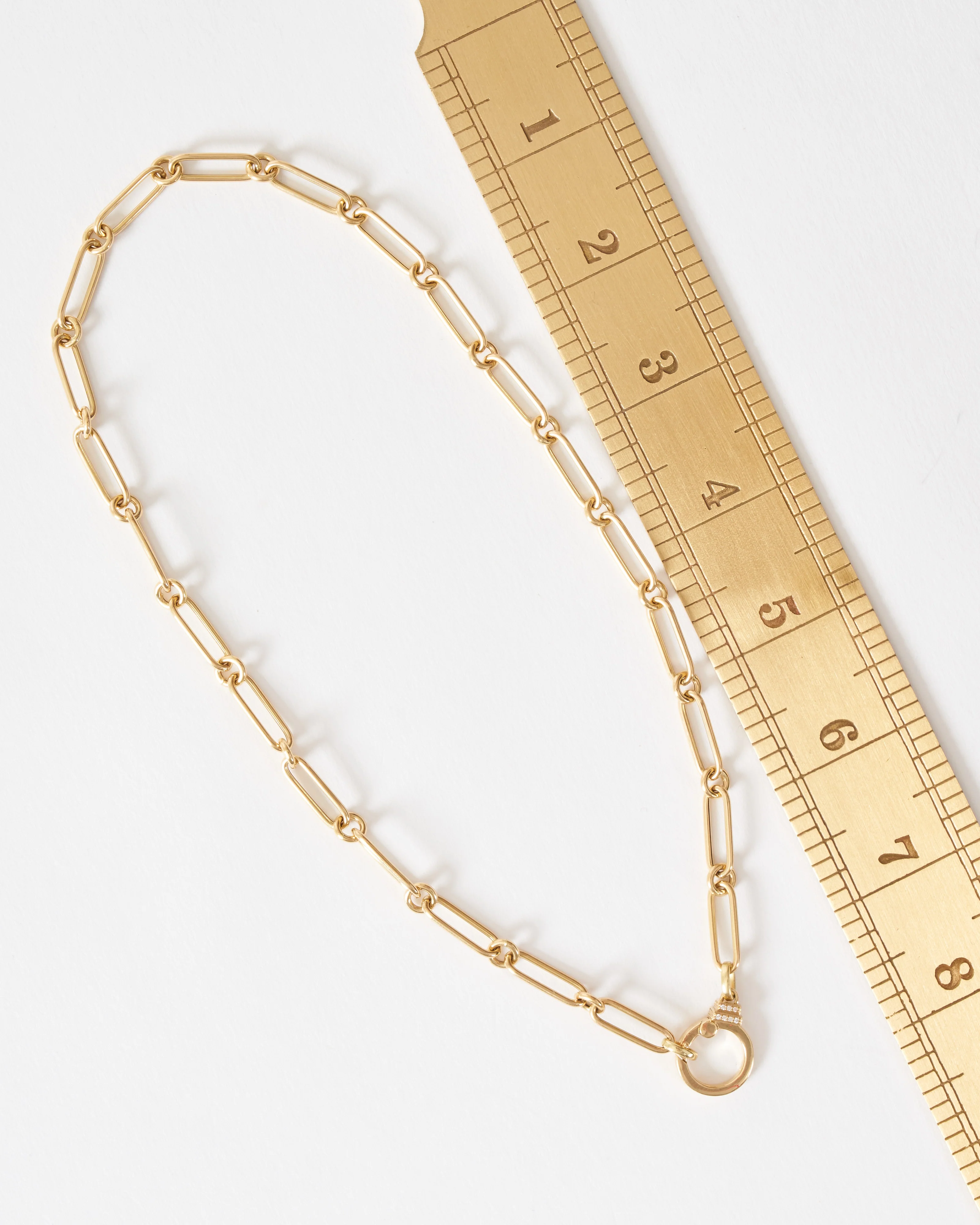 oval round chain with diamonds - Image 8