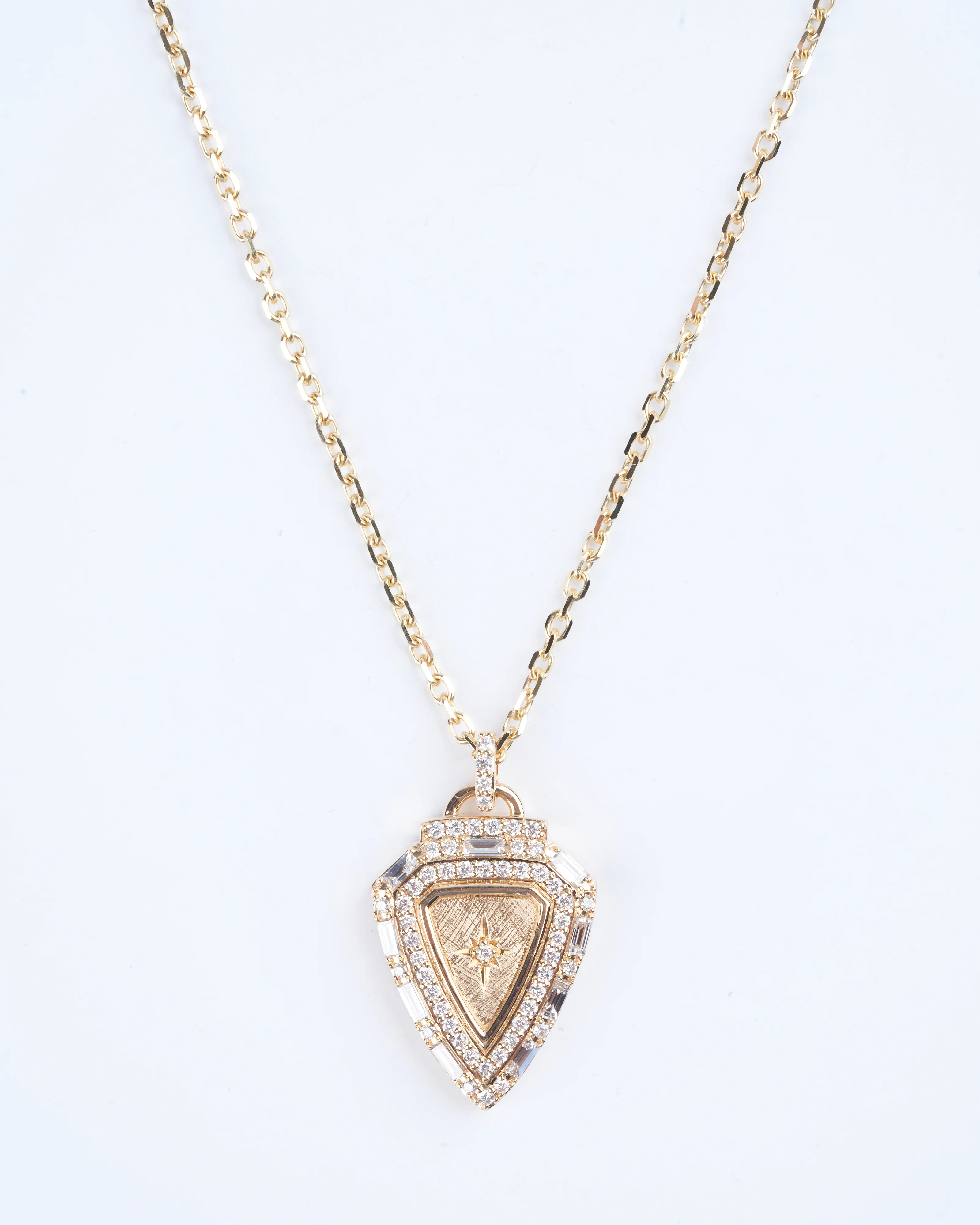 shield necklace empress - gold/diamond