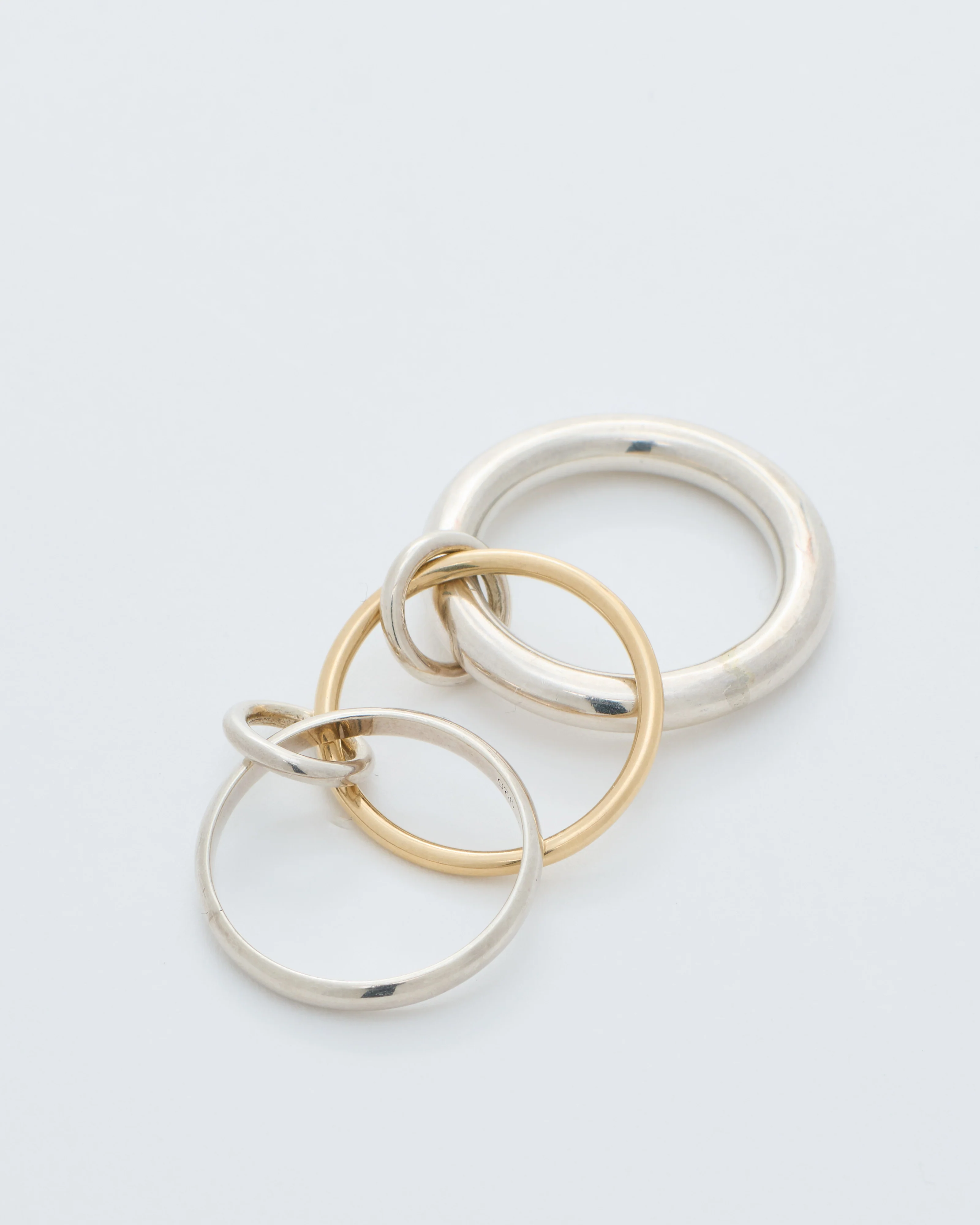 amaryllis ring - silver and yellow gold - Image 2