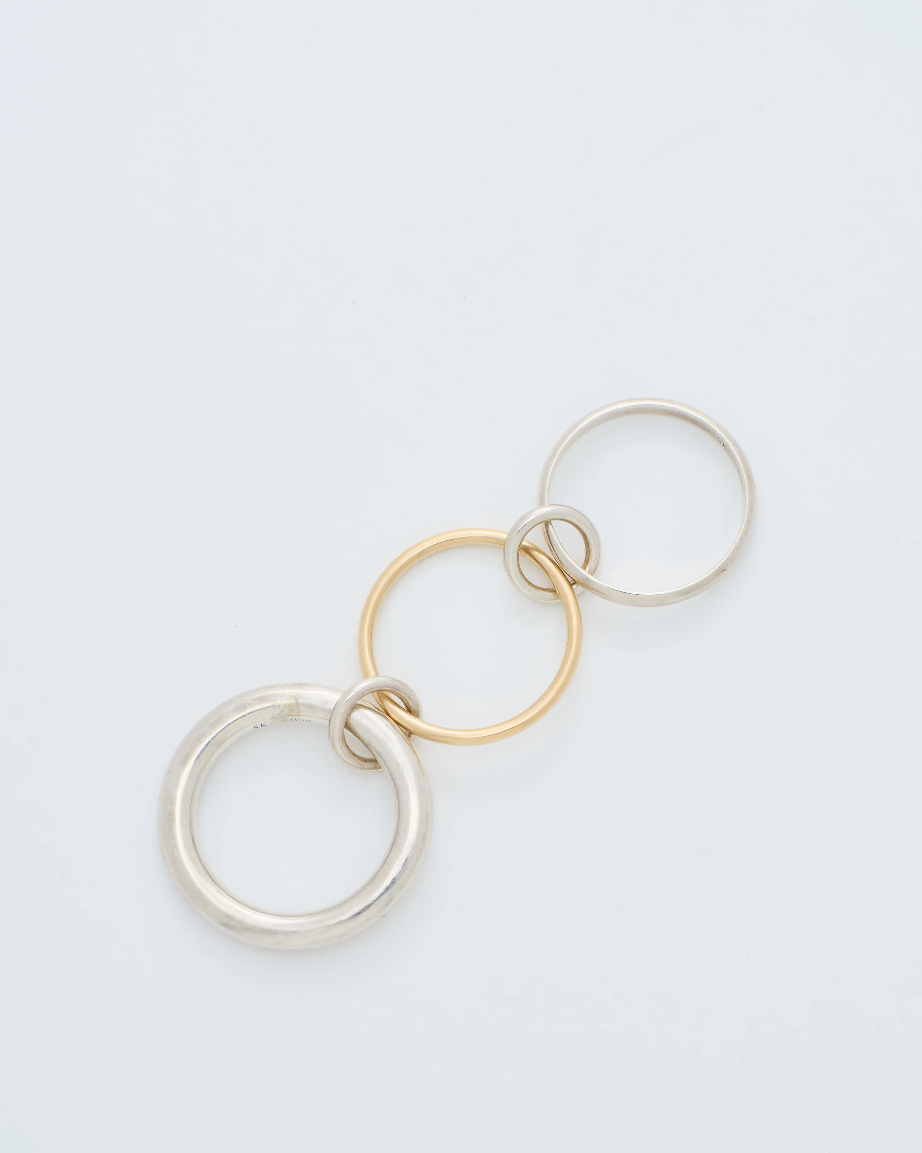 amaryllis ring - silver and yellow gold - Image 3