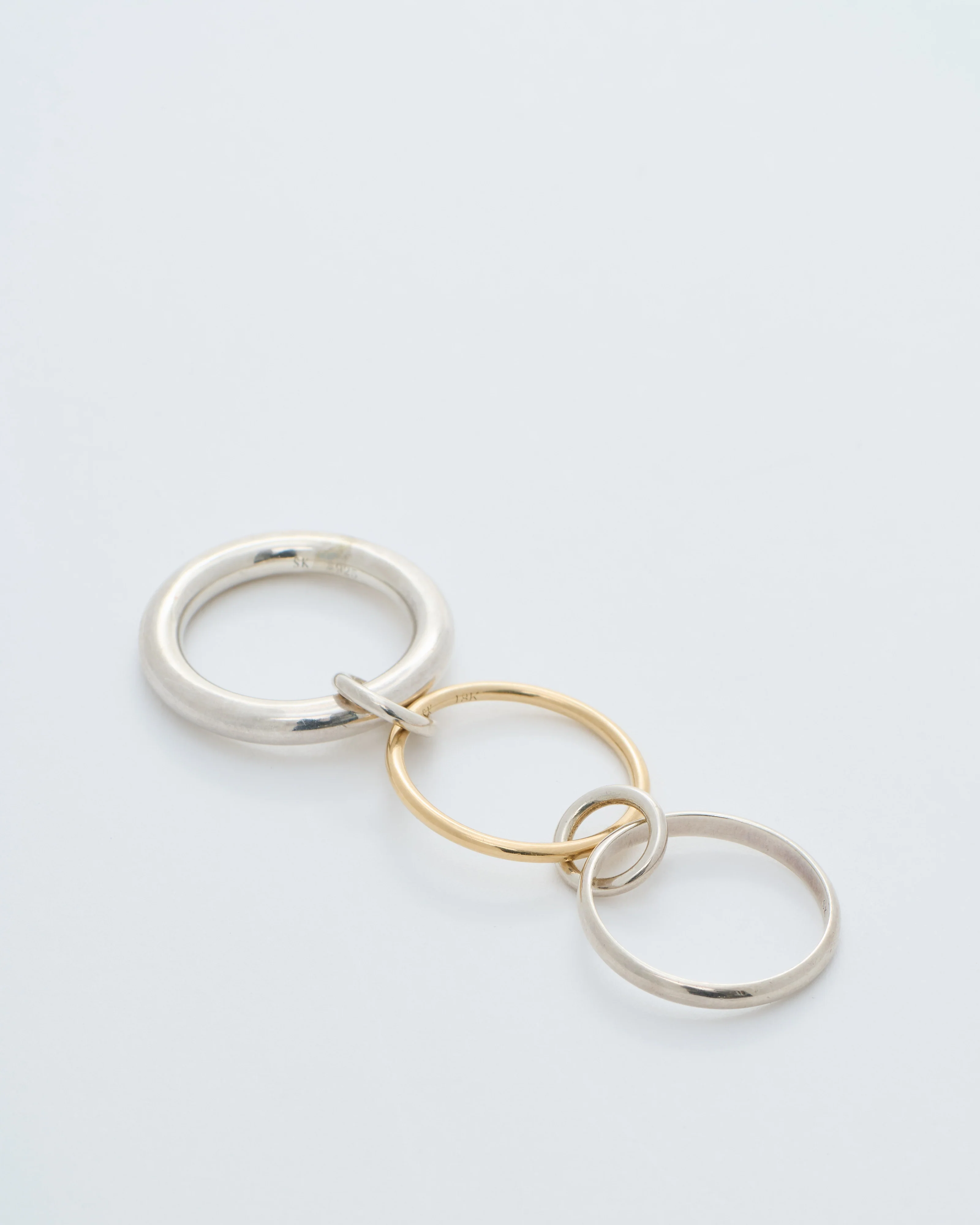 amaryllis ring - silver and yellow gold - Image 4