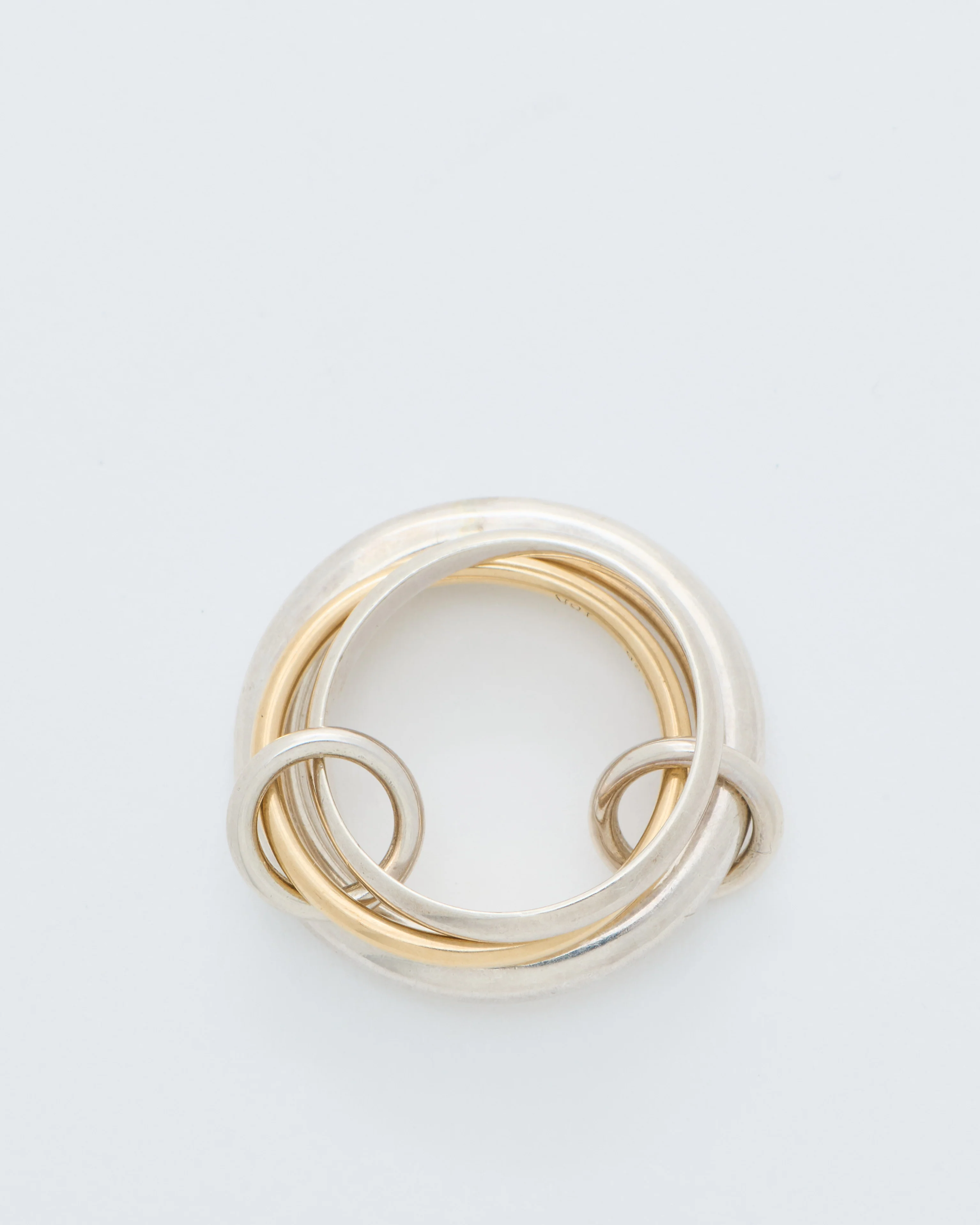 amaryllis ring - silver and yellow gold - Image 7