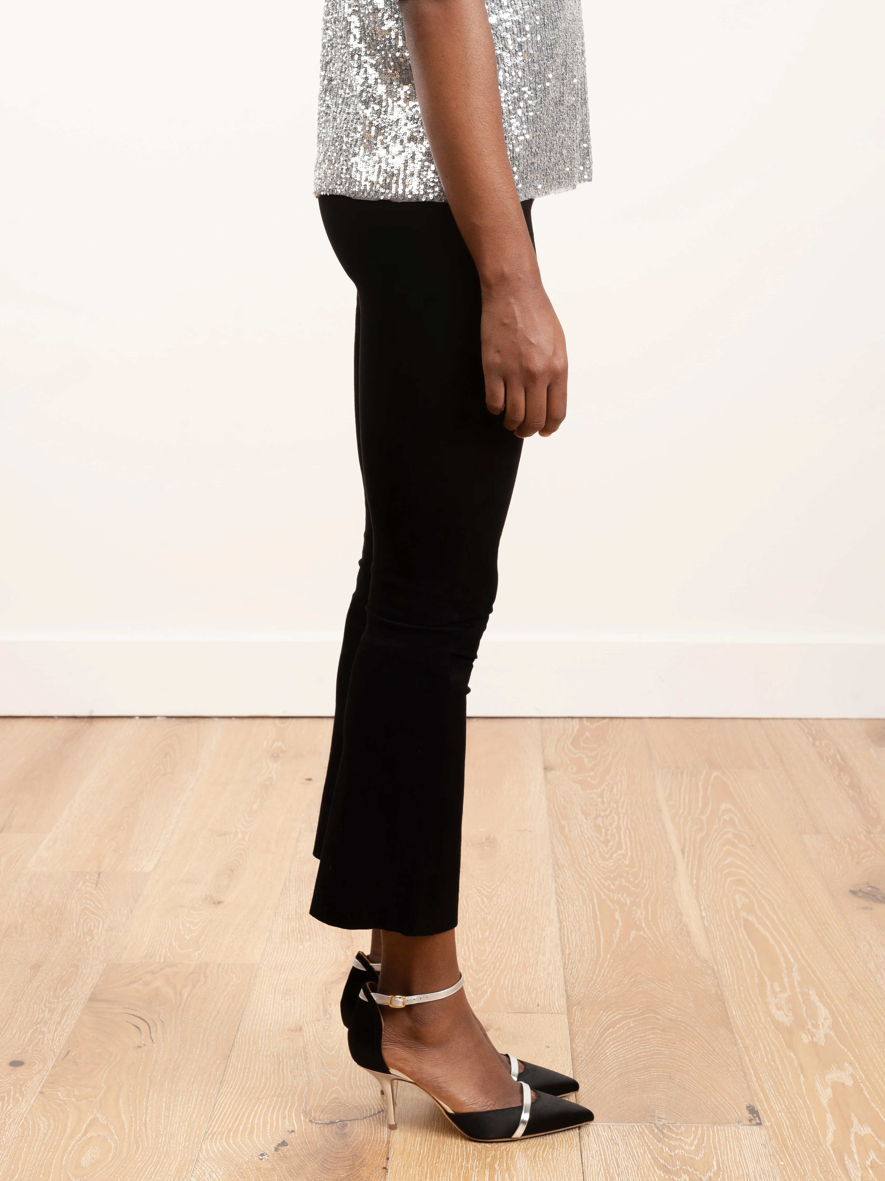 suede crop flare - Image 2