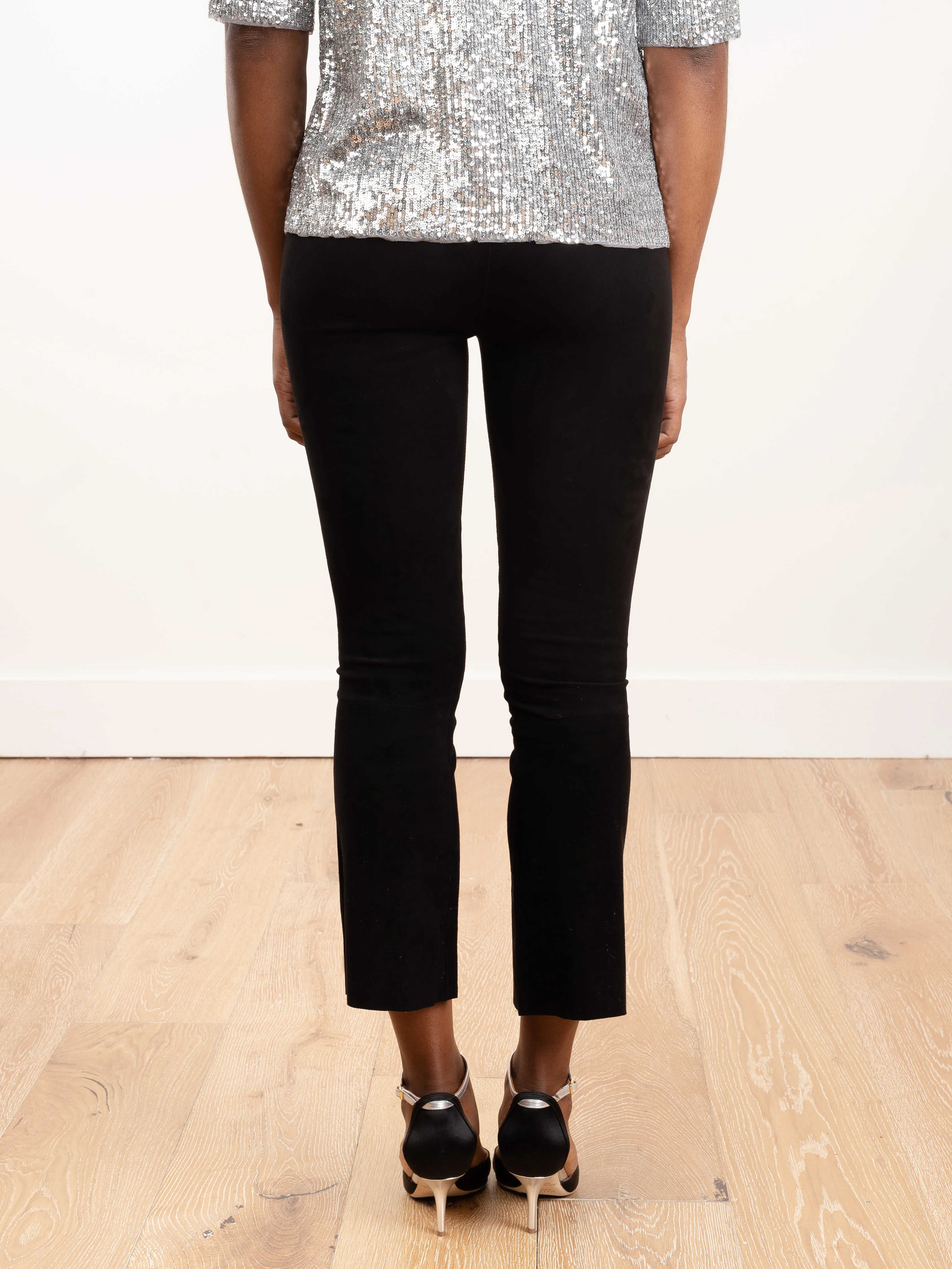 suede crop flare - Image 3