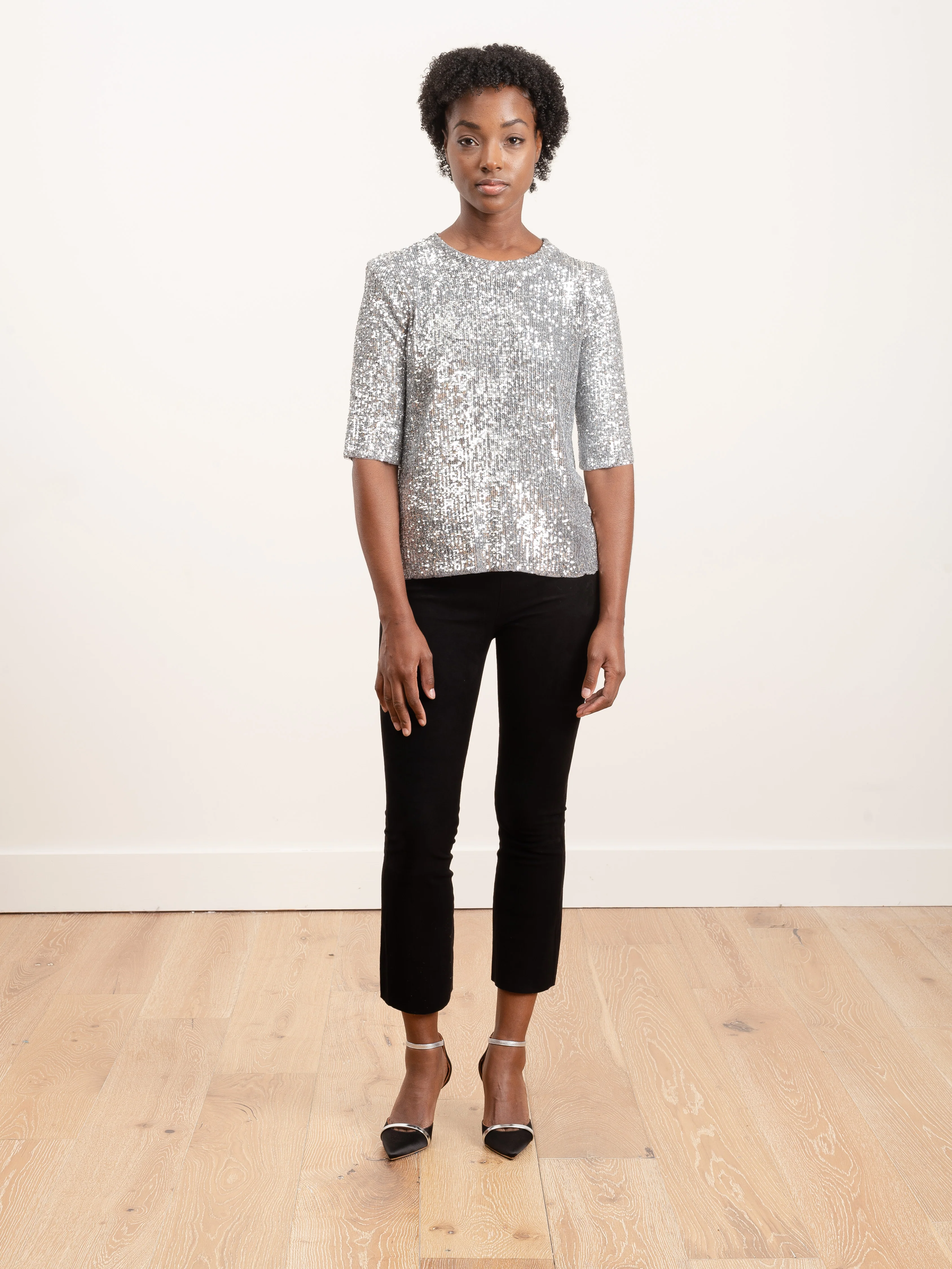 suede crop flare - Image 4