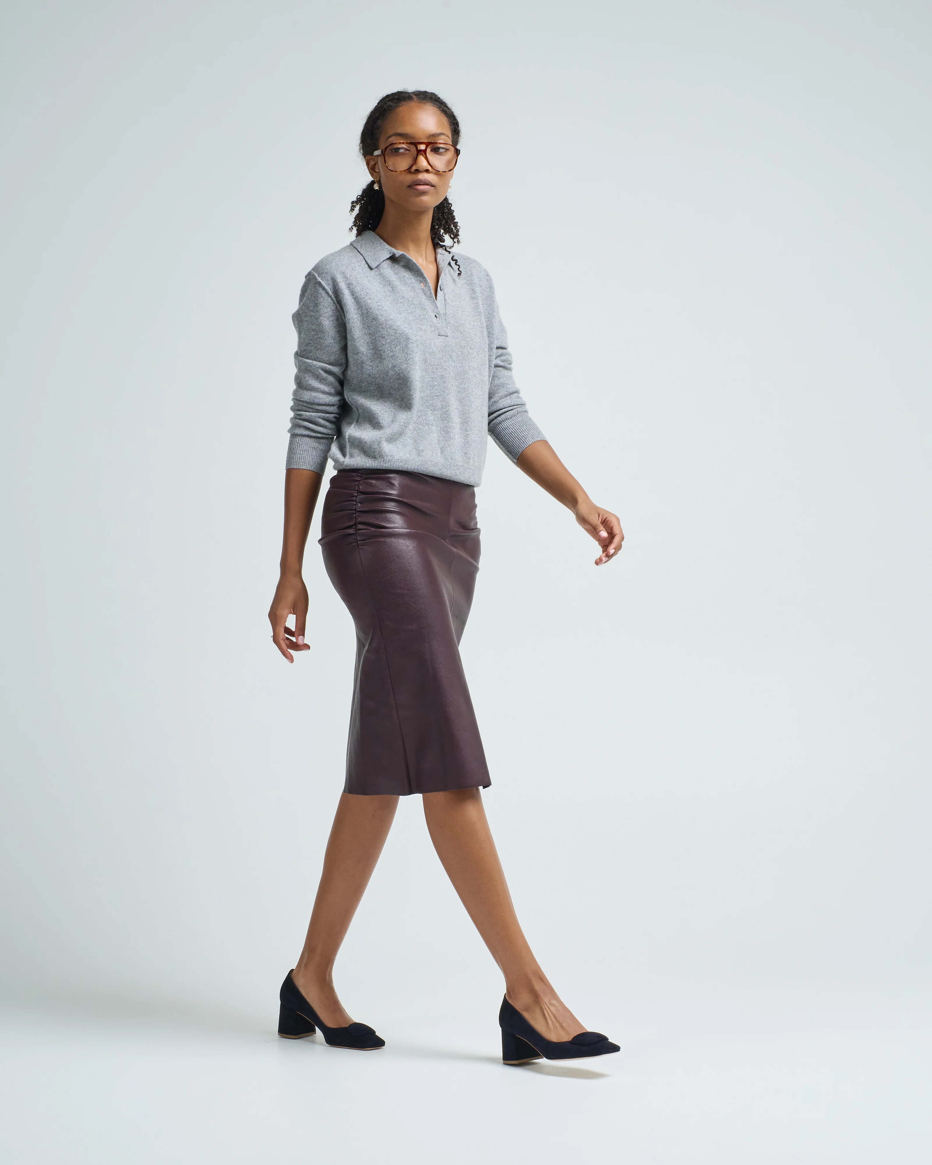 ooma leather skirt