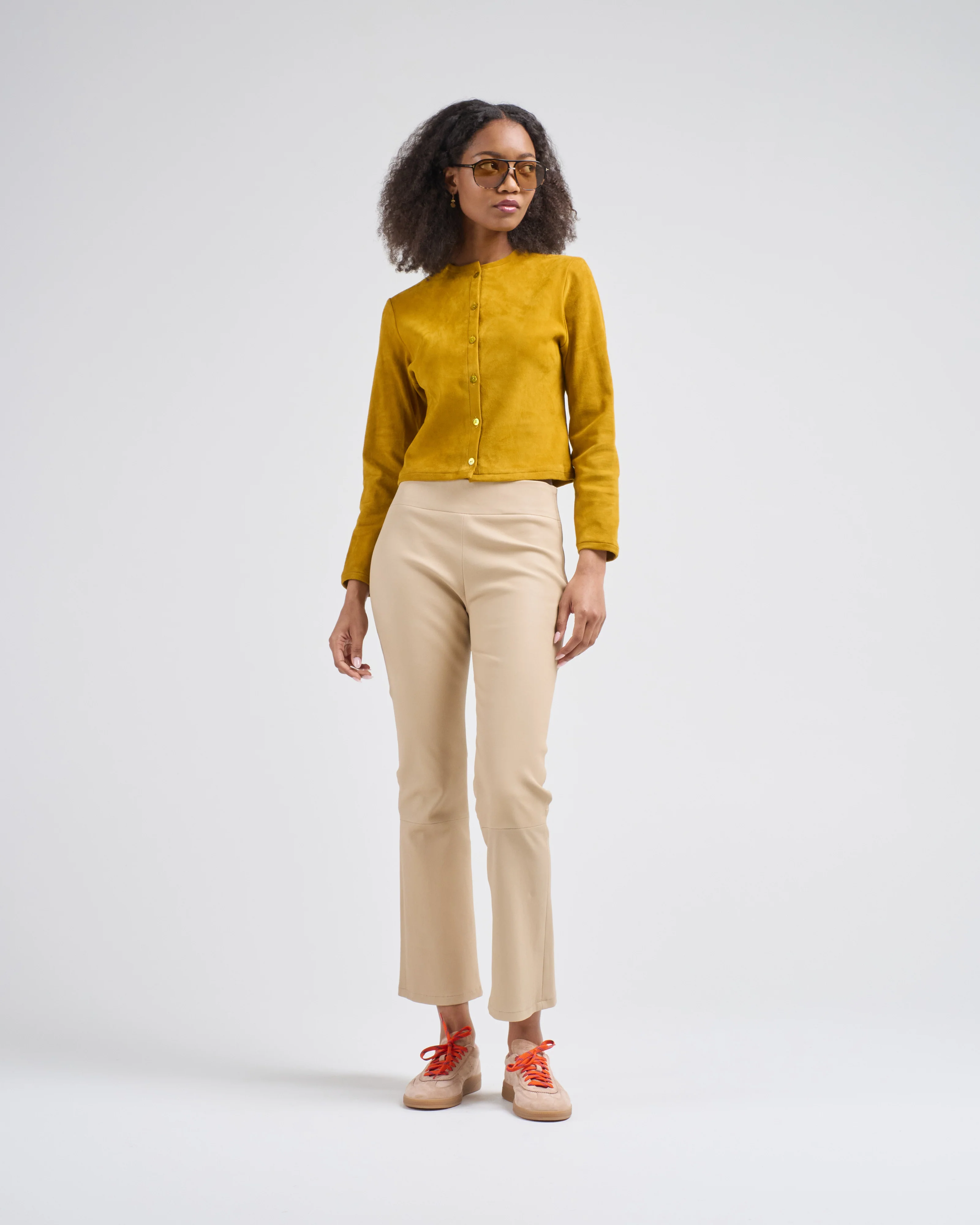 suede short cardi - Image 3