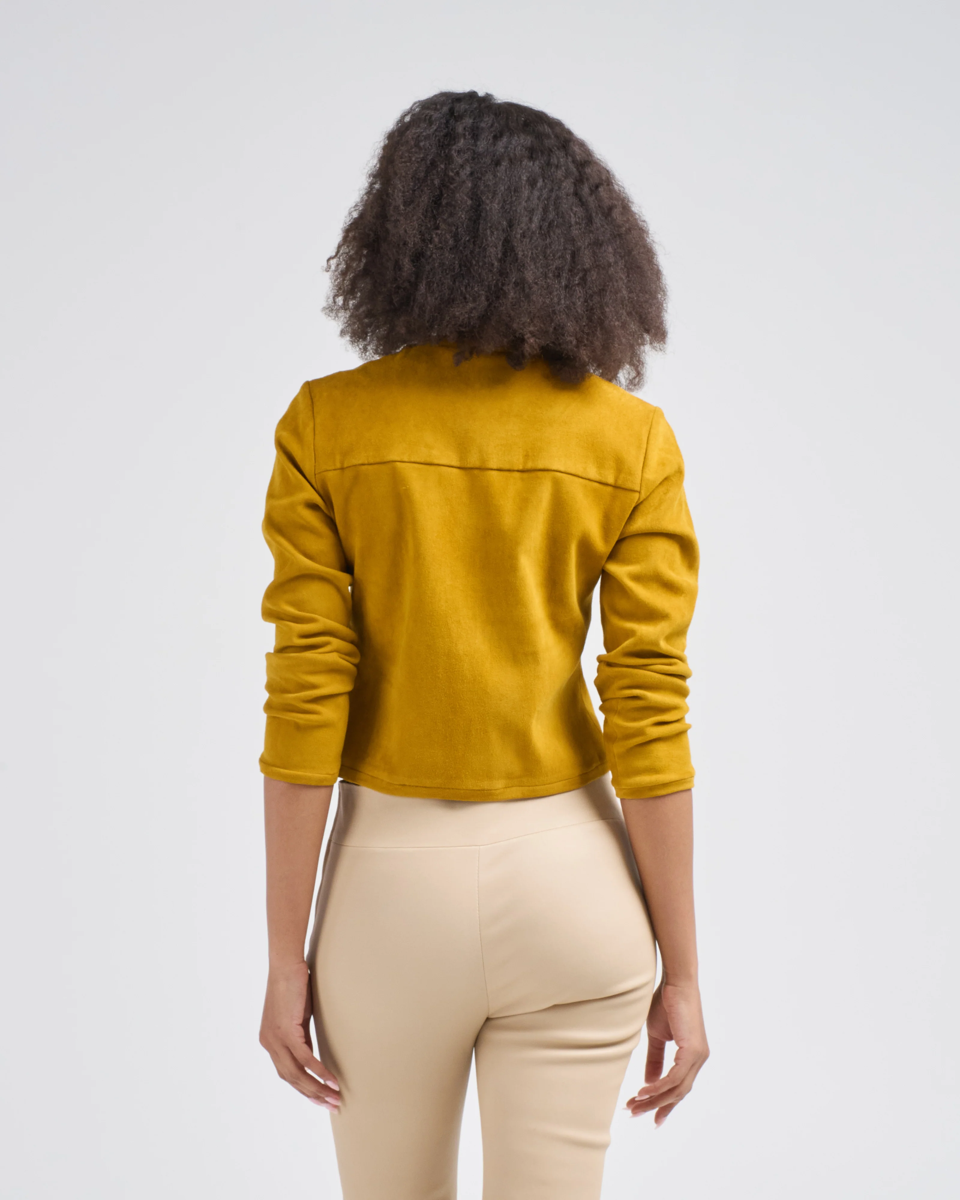 suede short cardi - Image 5