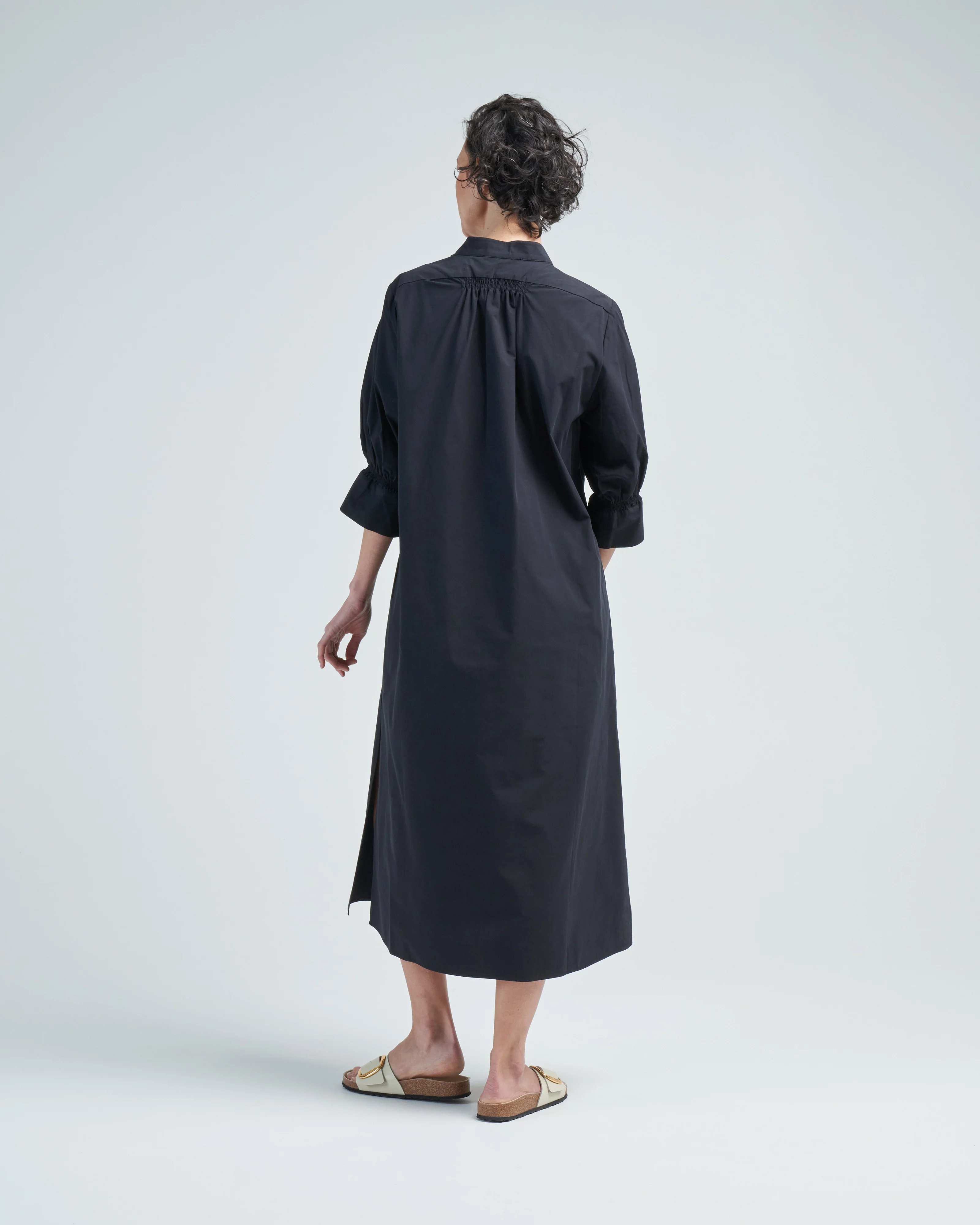 shirt dress with ruched cuff - Image 4