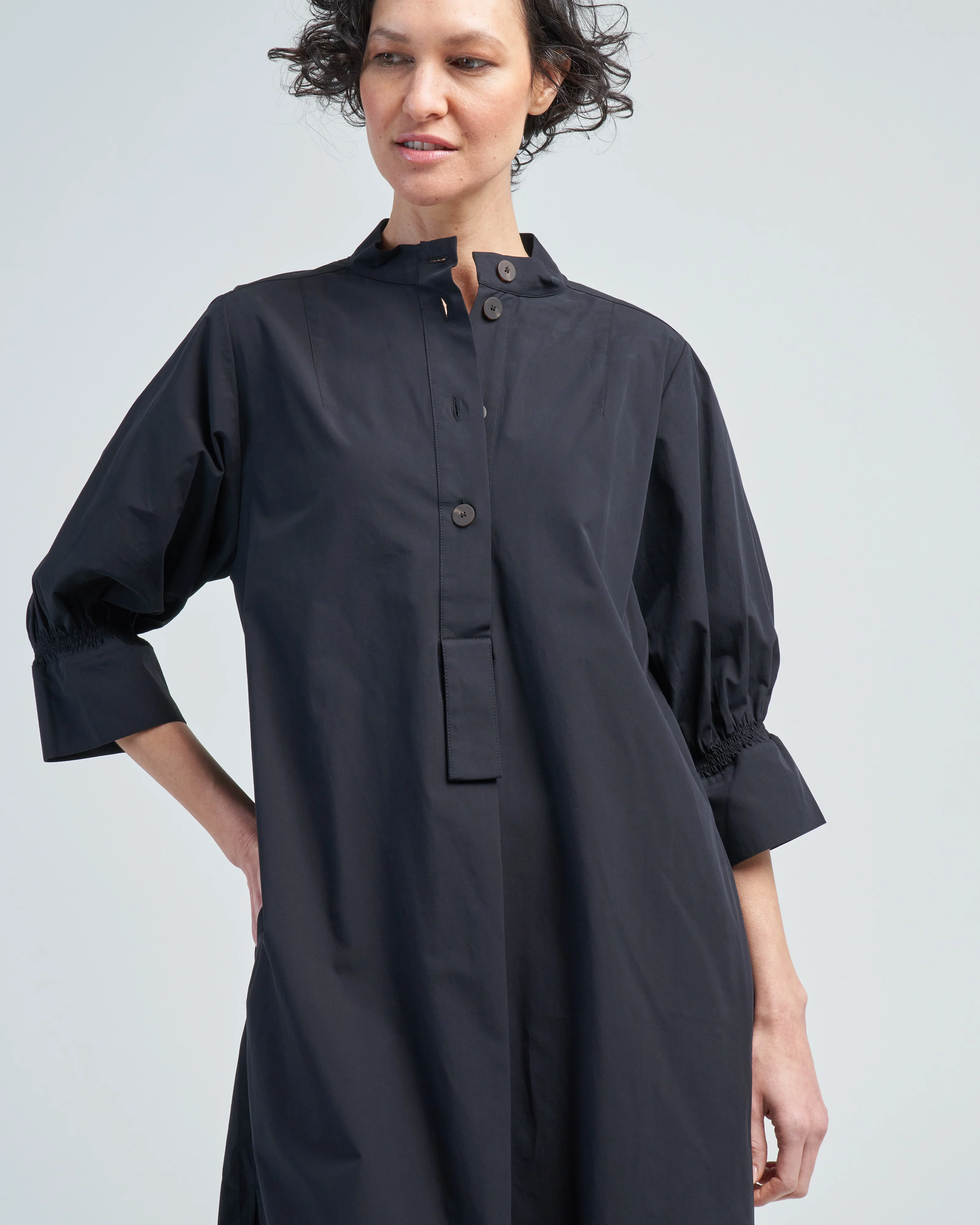 shirt dress with ruched cuff - Image 5