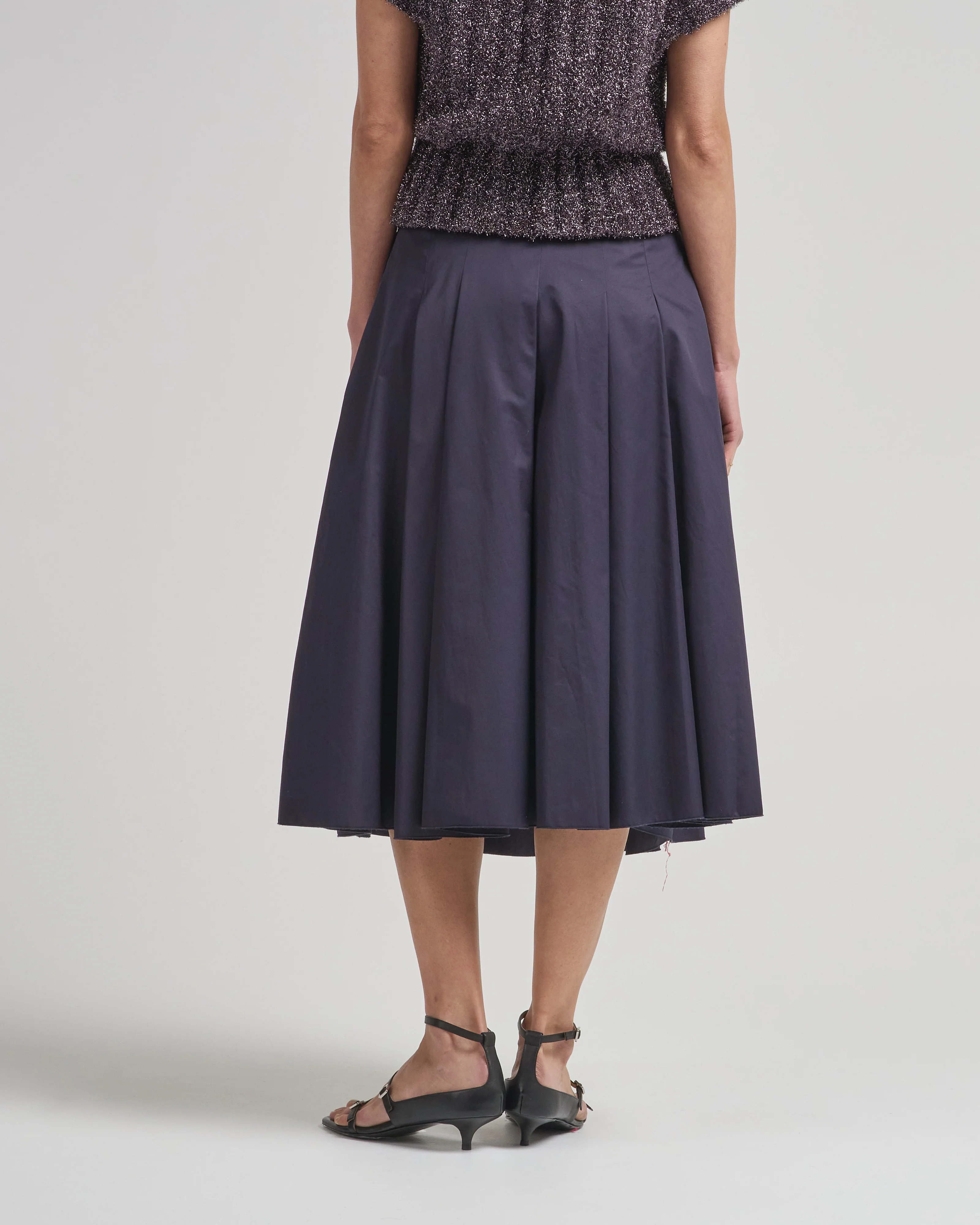 cotton skirt with pleats - Image 4