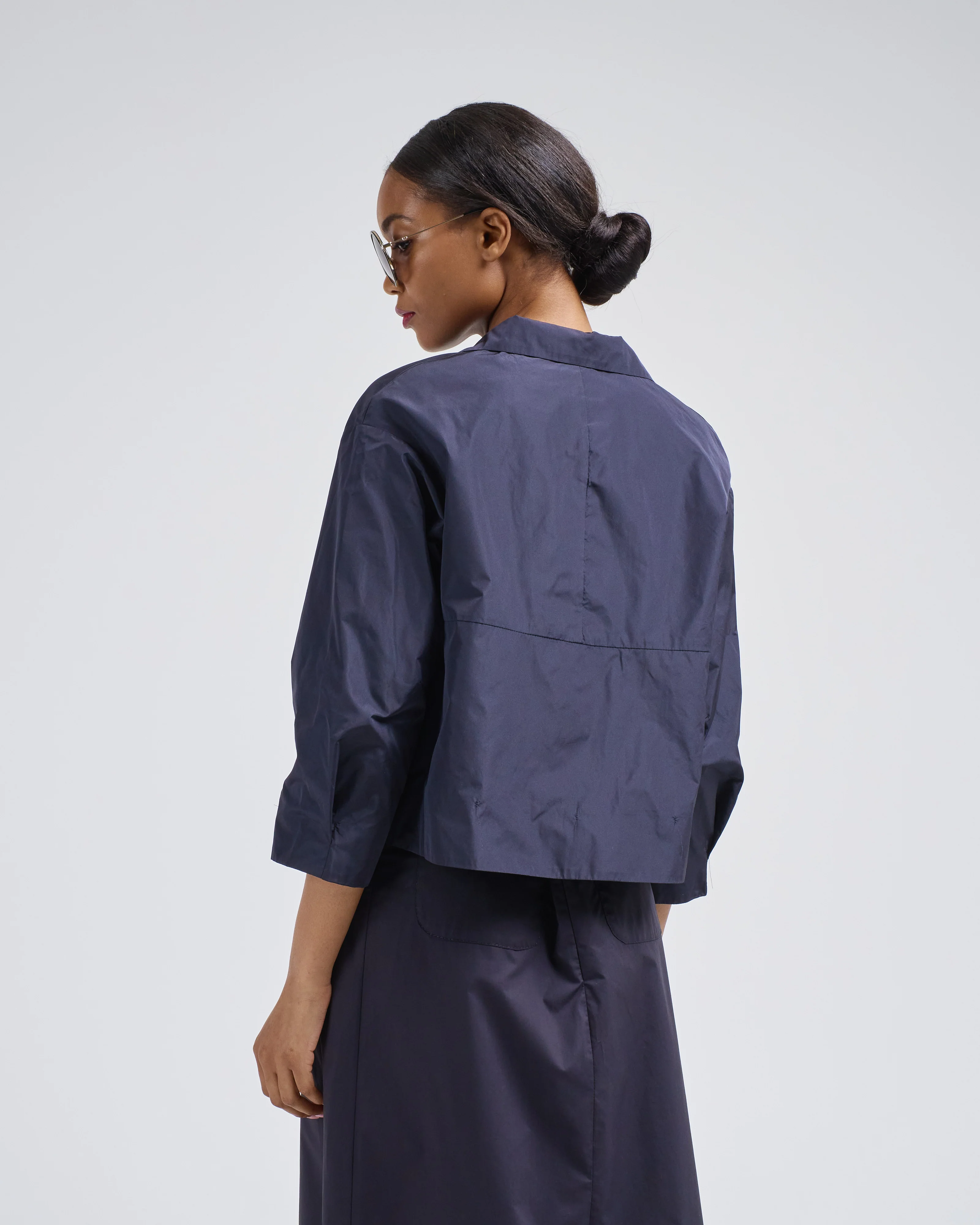 cropped taffeta jacket - Image 5
