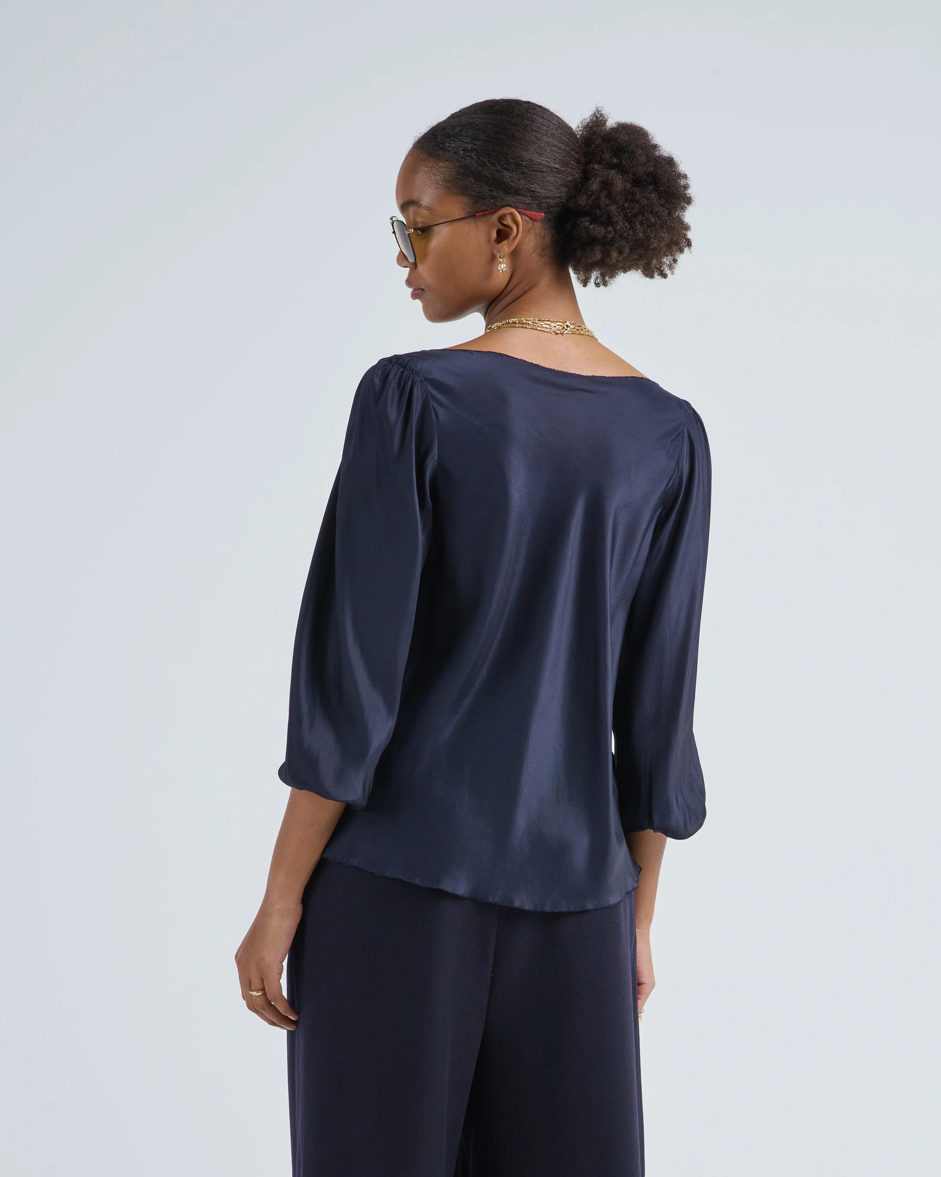puff silk shirt - Image 4