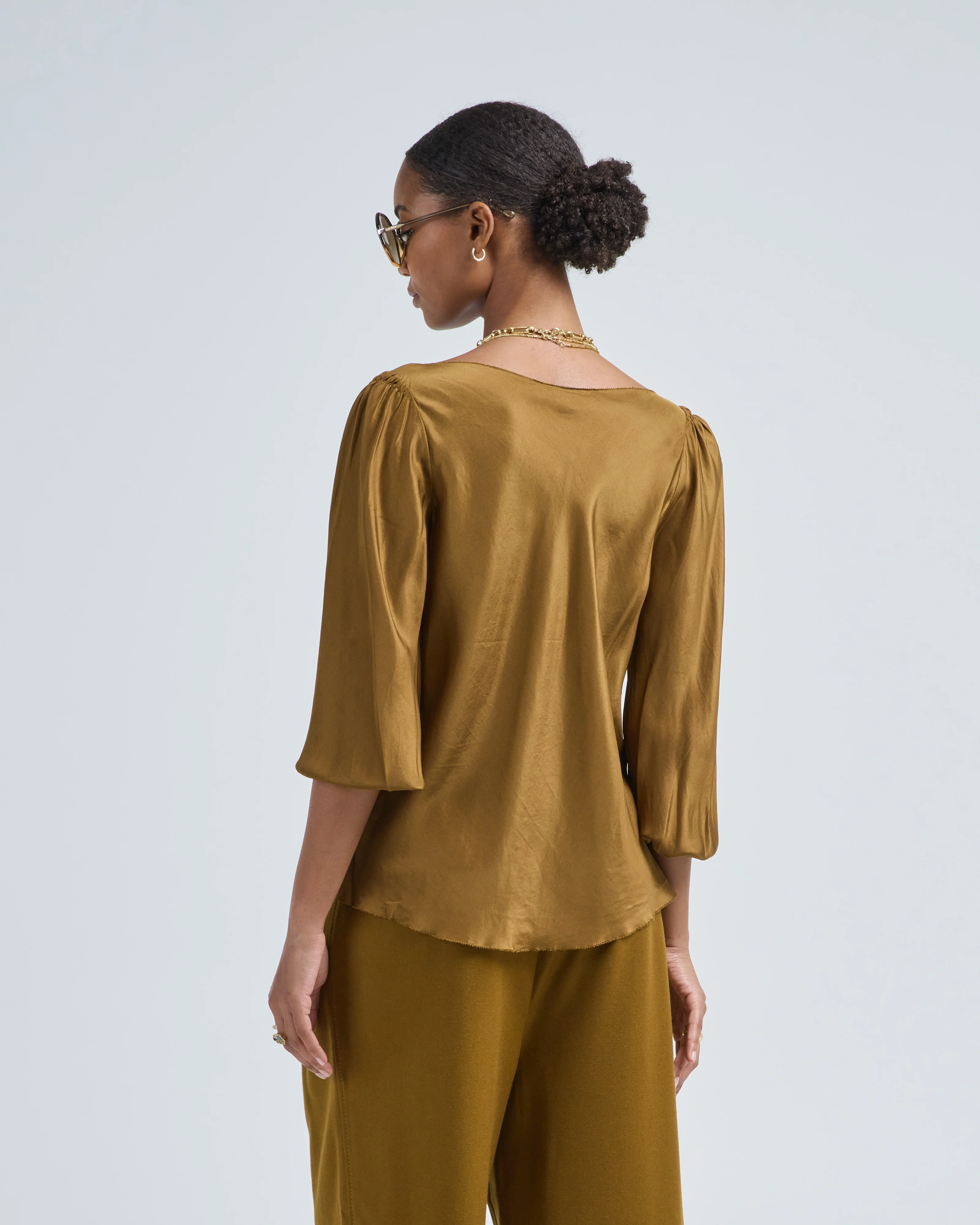 puff silk shirt - Image 4