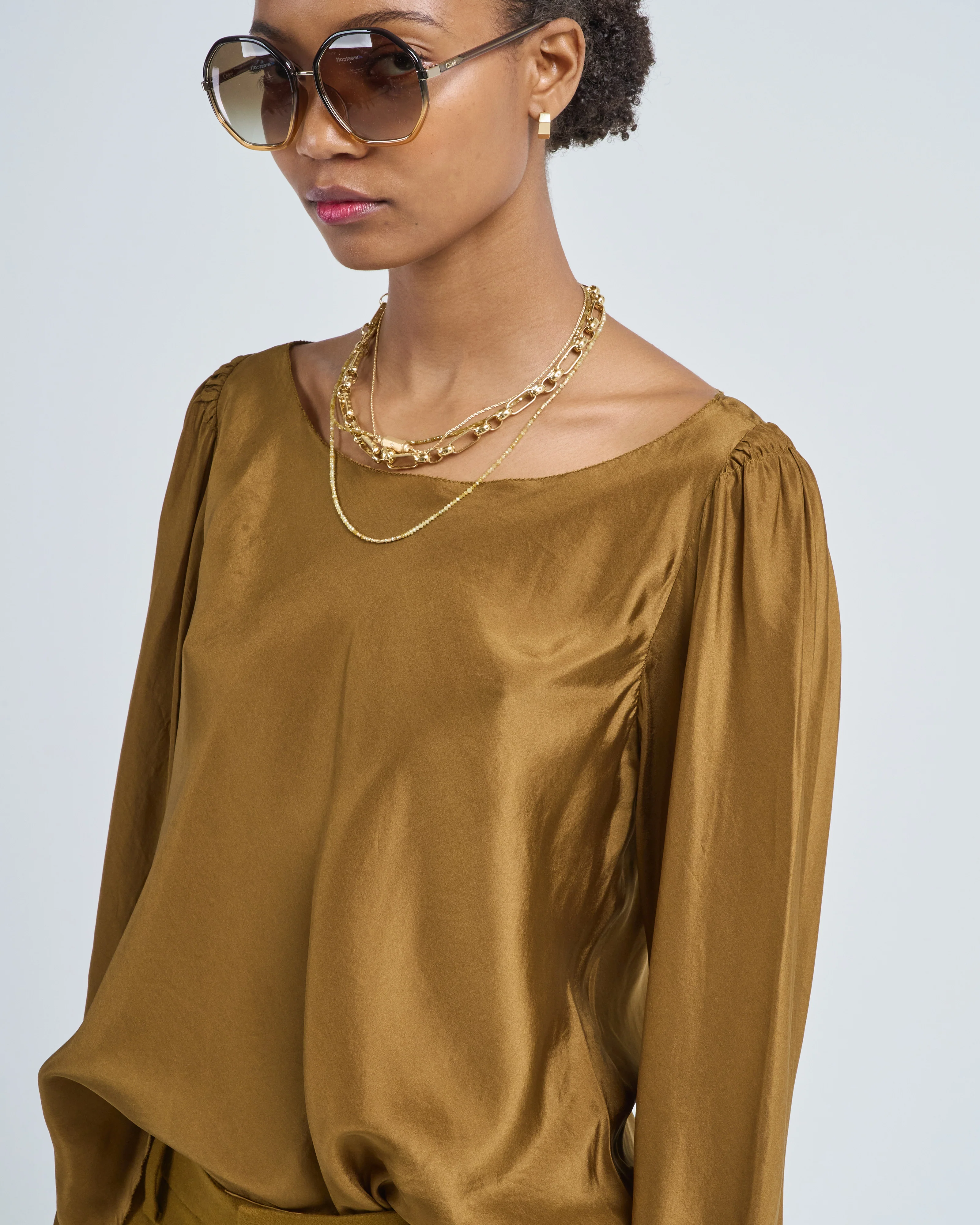 puff silk shirt - Image 5