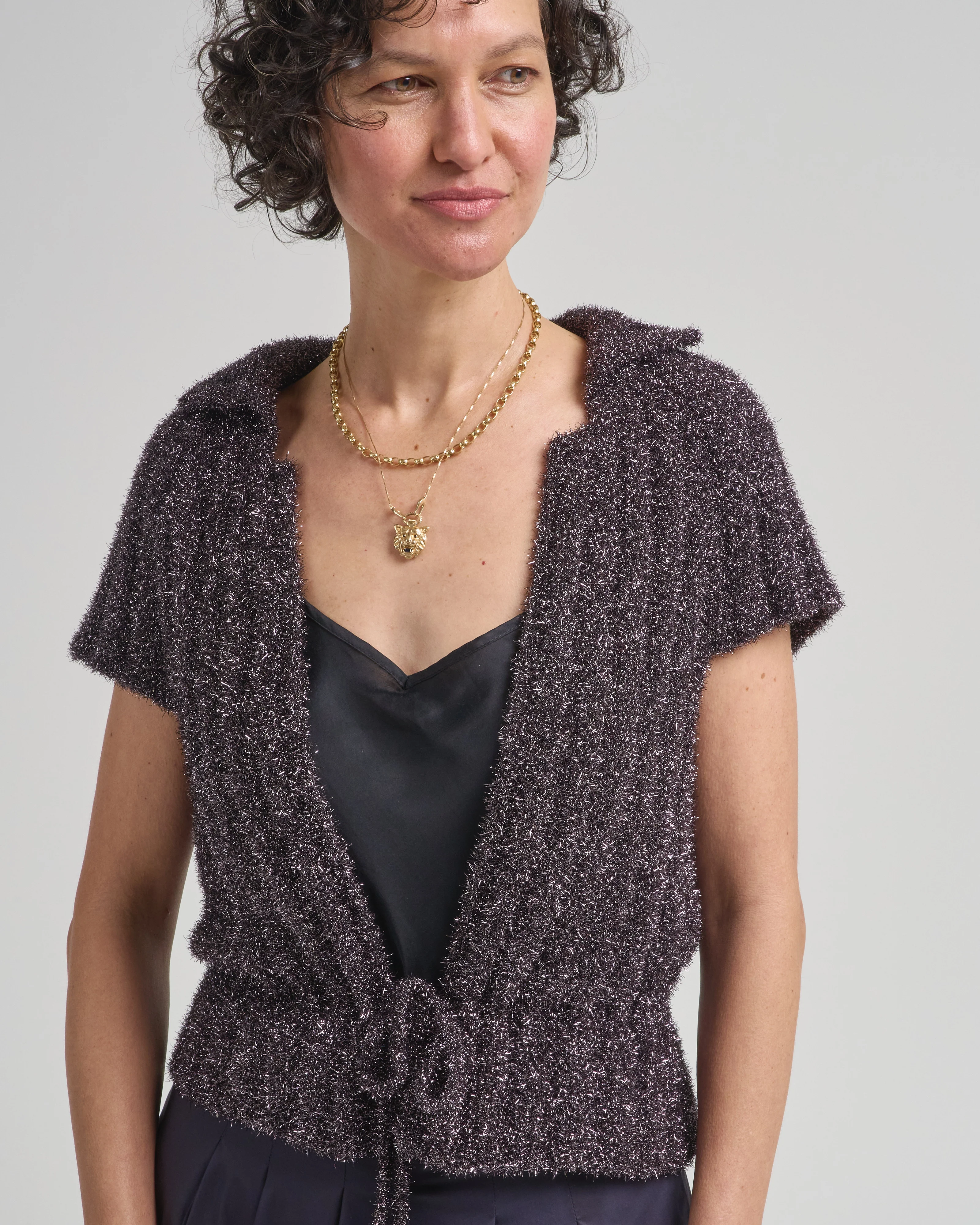 puff sleeve cardigan