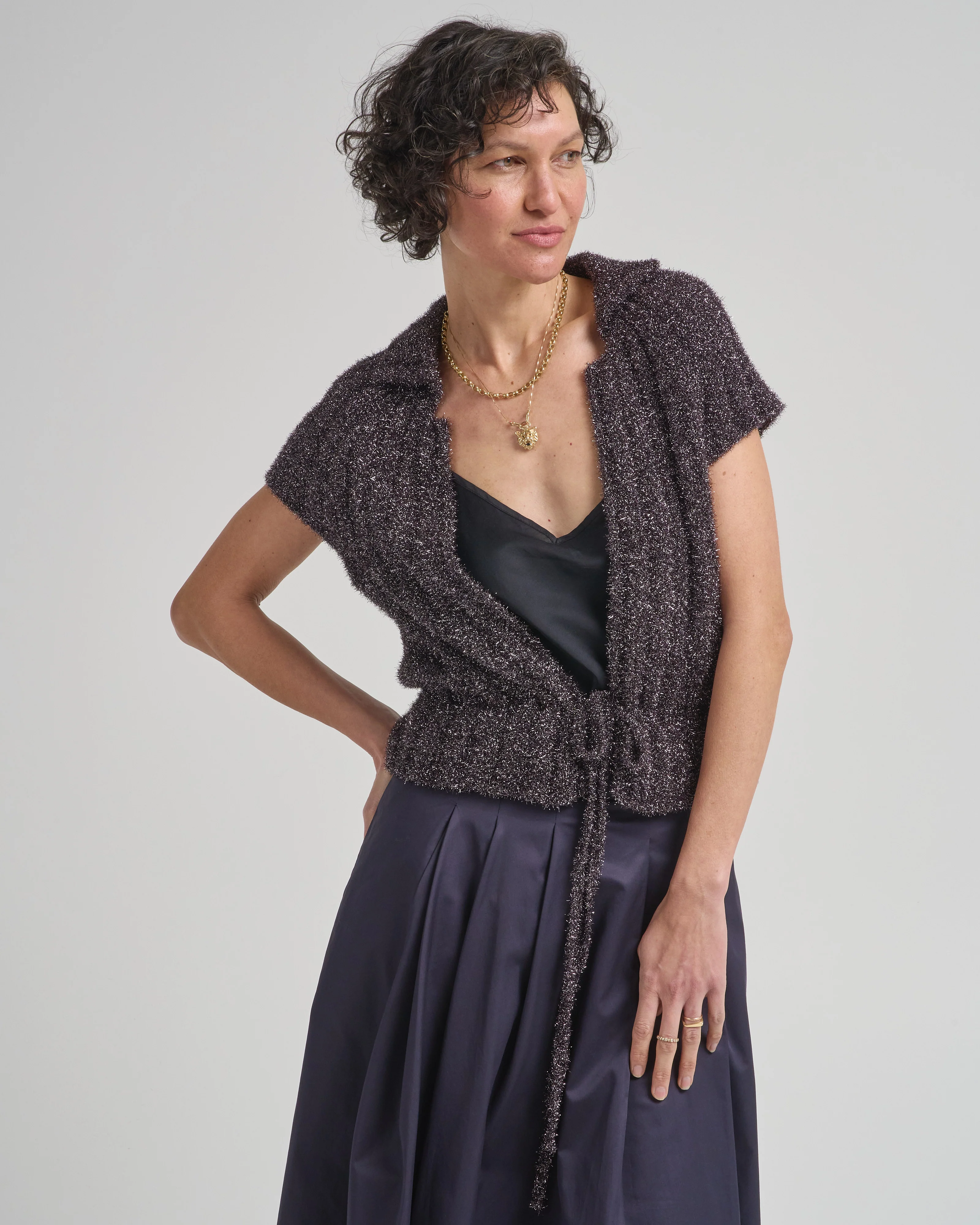 puff sleeve cardigan - Image 2