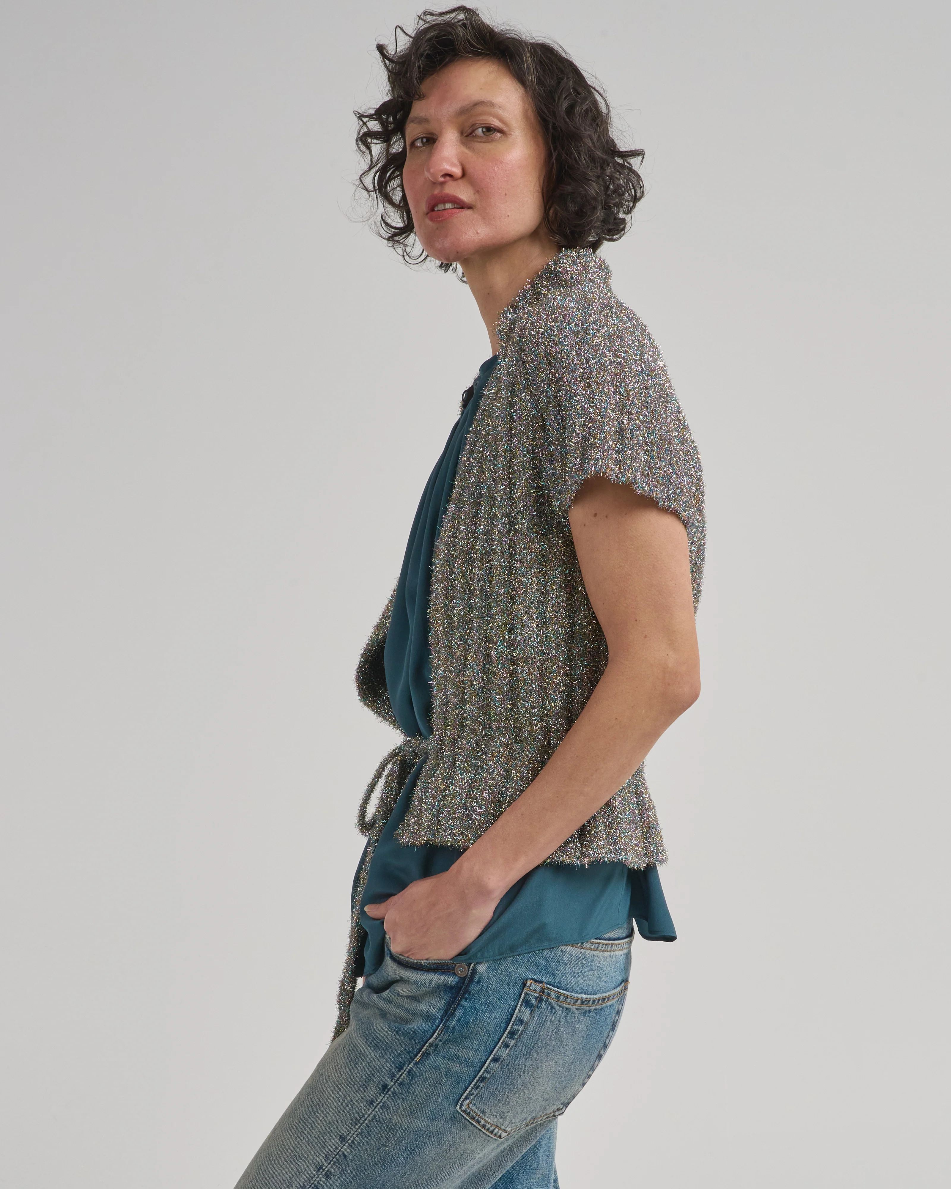 puff sleeve cardigan - Image 2
