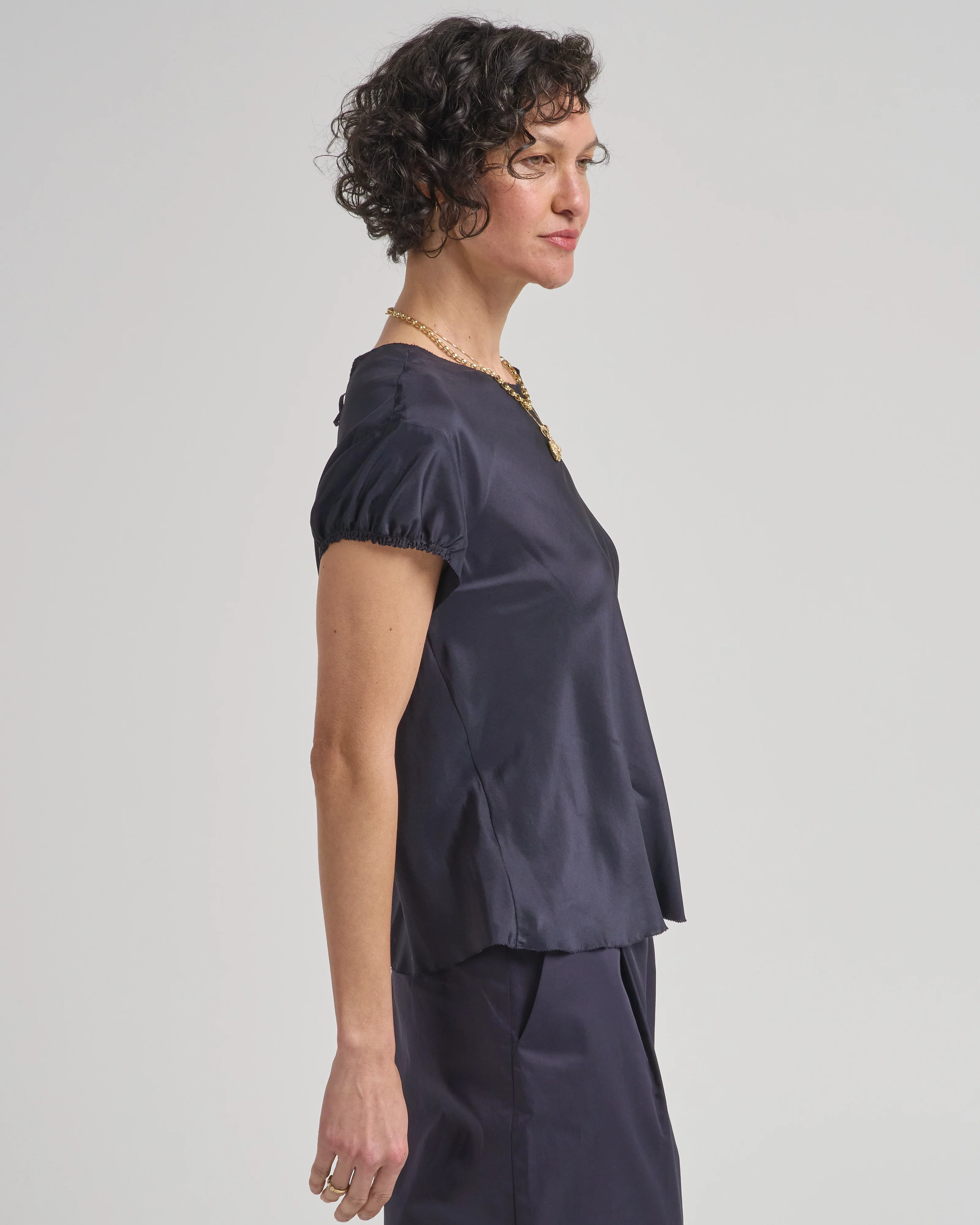 silk short sleeve shirt - Image 3