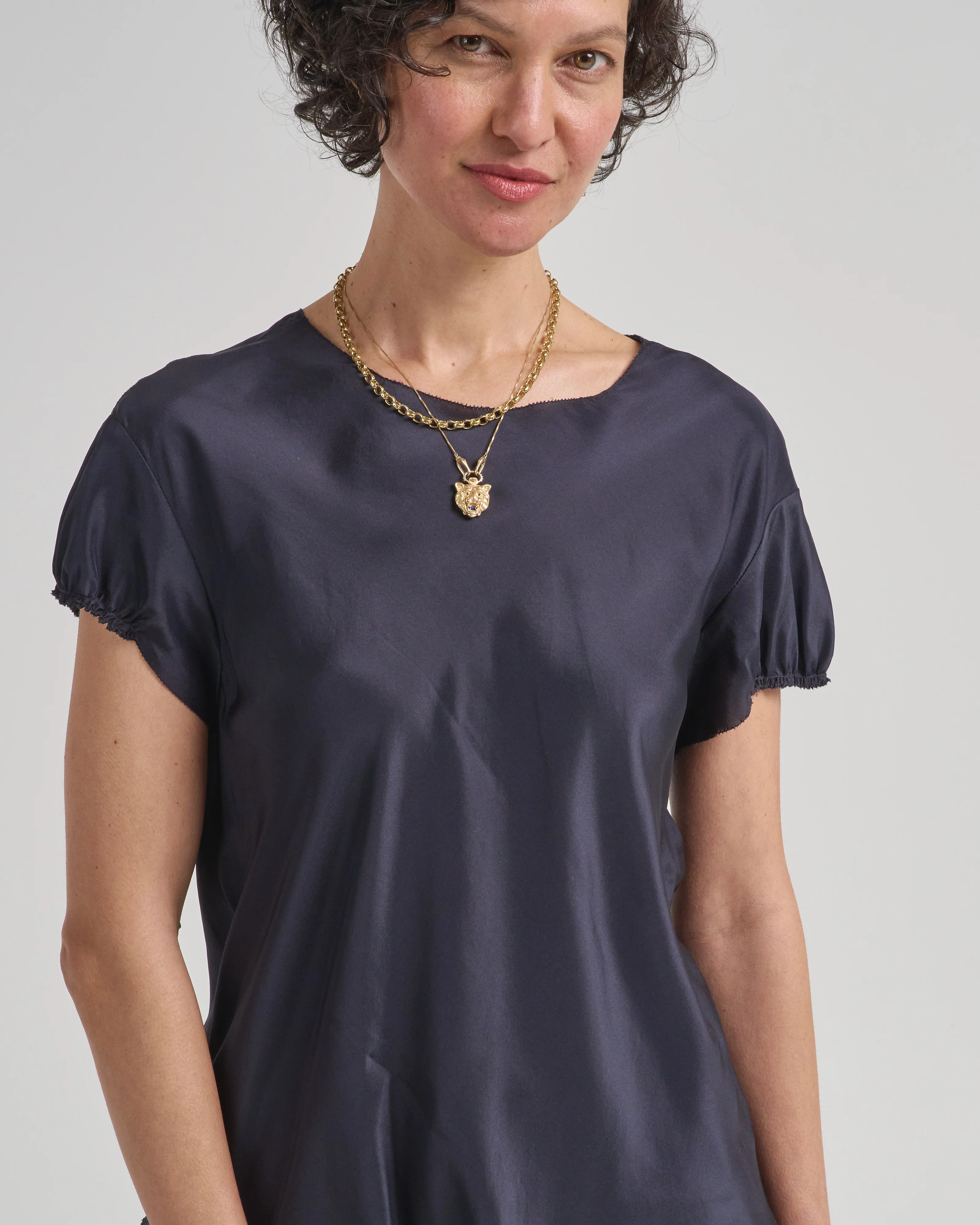 silk short sleeve shirt - Image 4