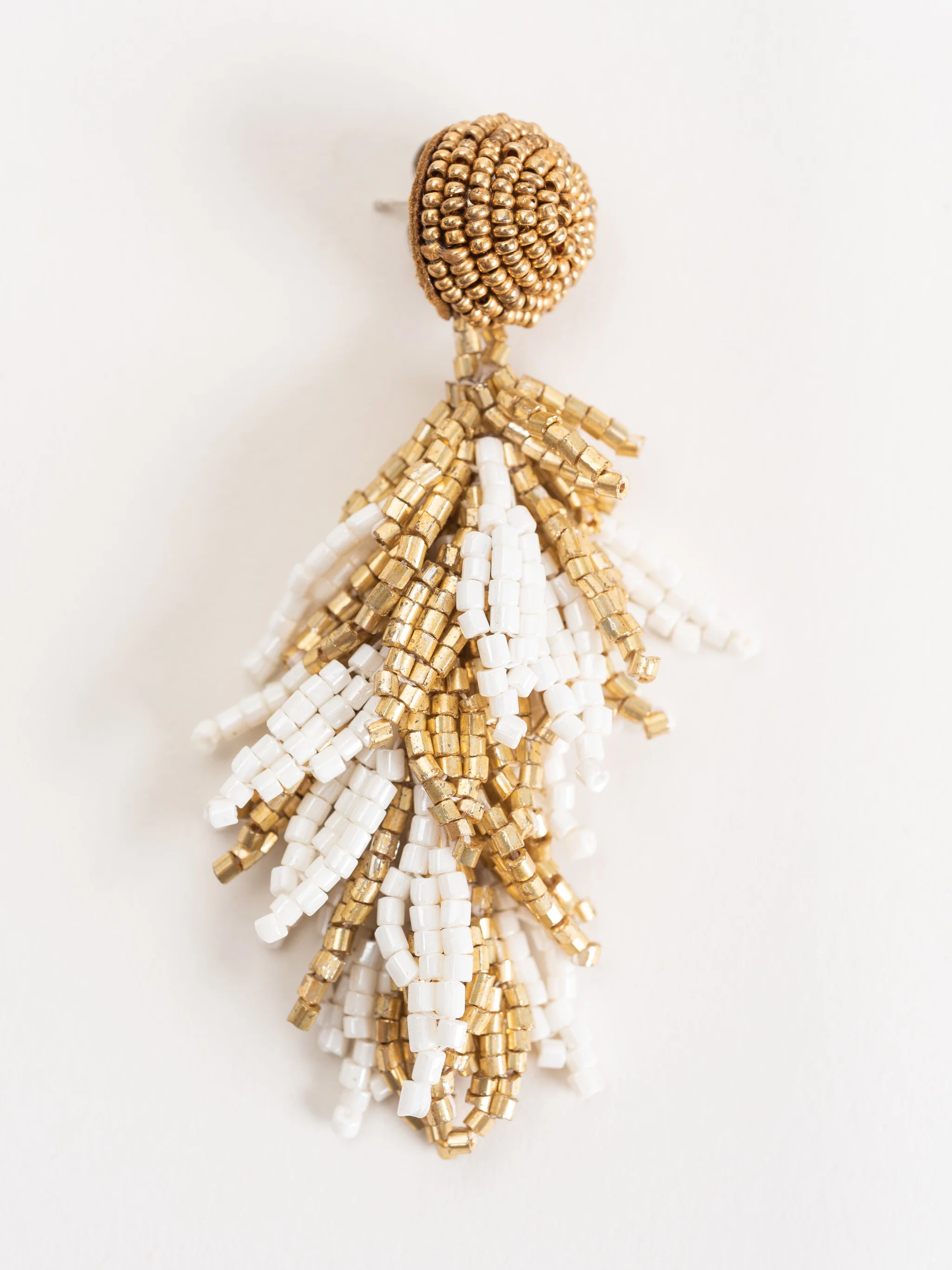 laurel drop earrings - gold/ivory - Image 3