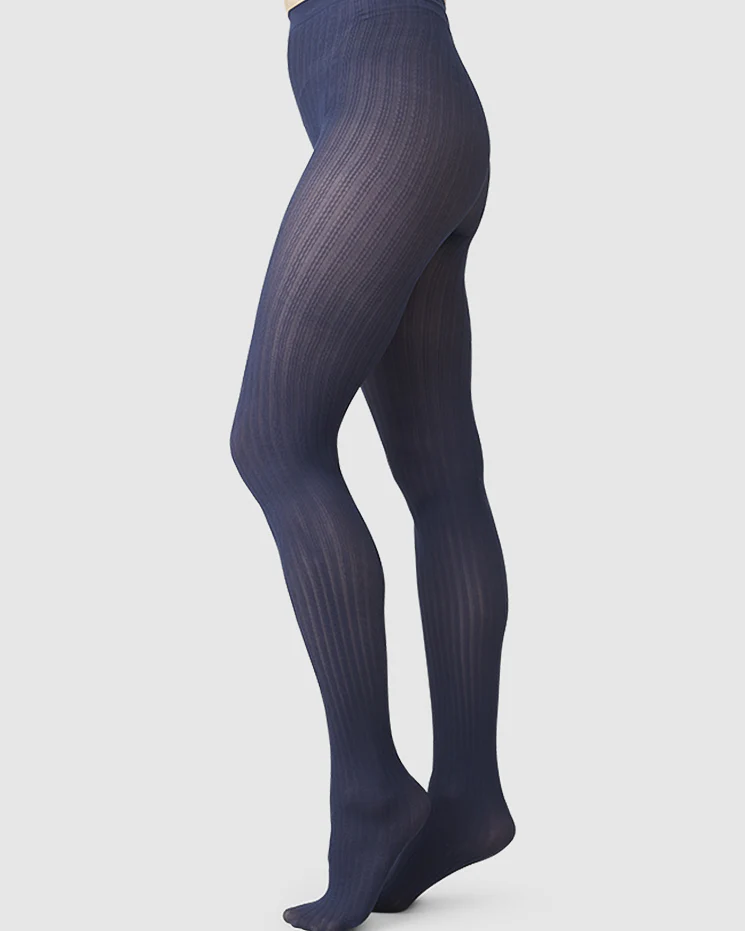 alma rib tights - navy - Image 2