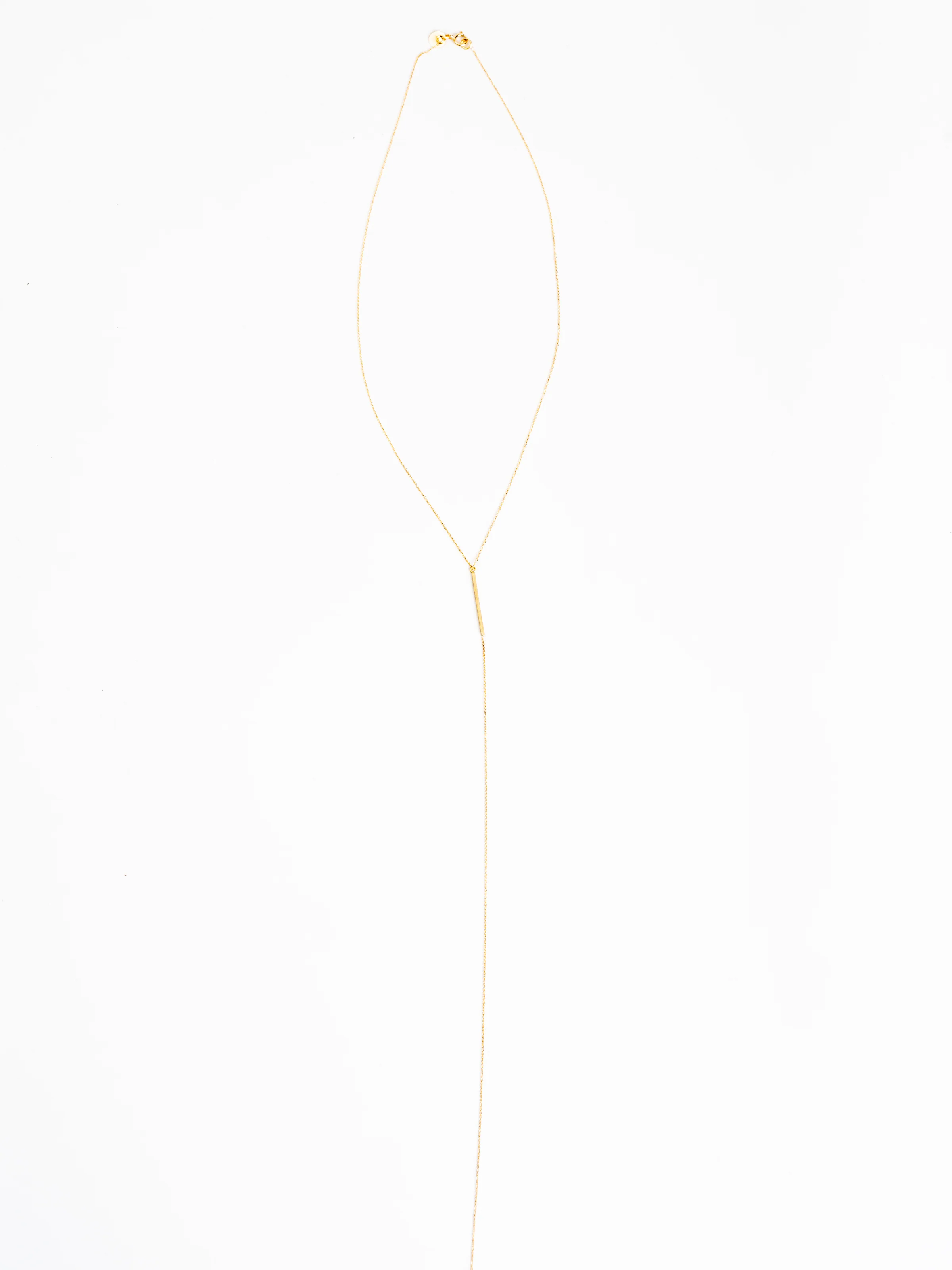 gold lariat necklace