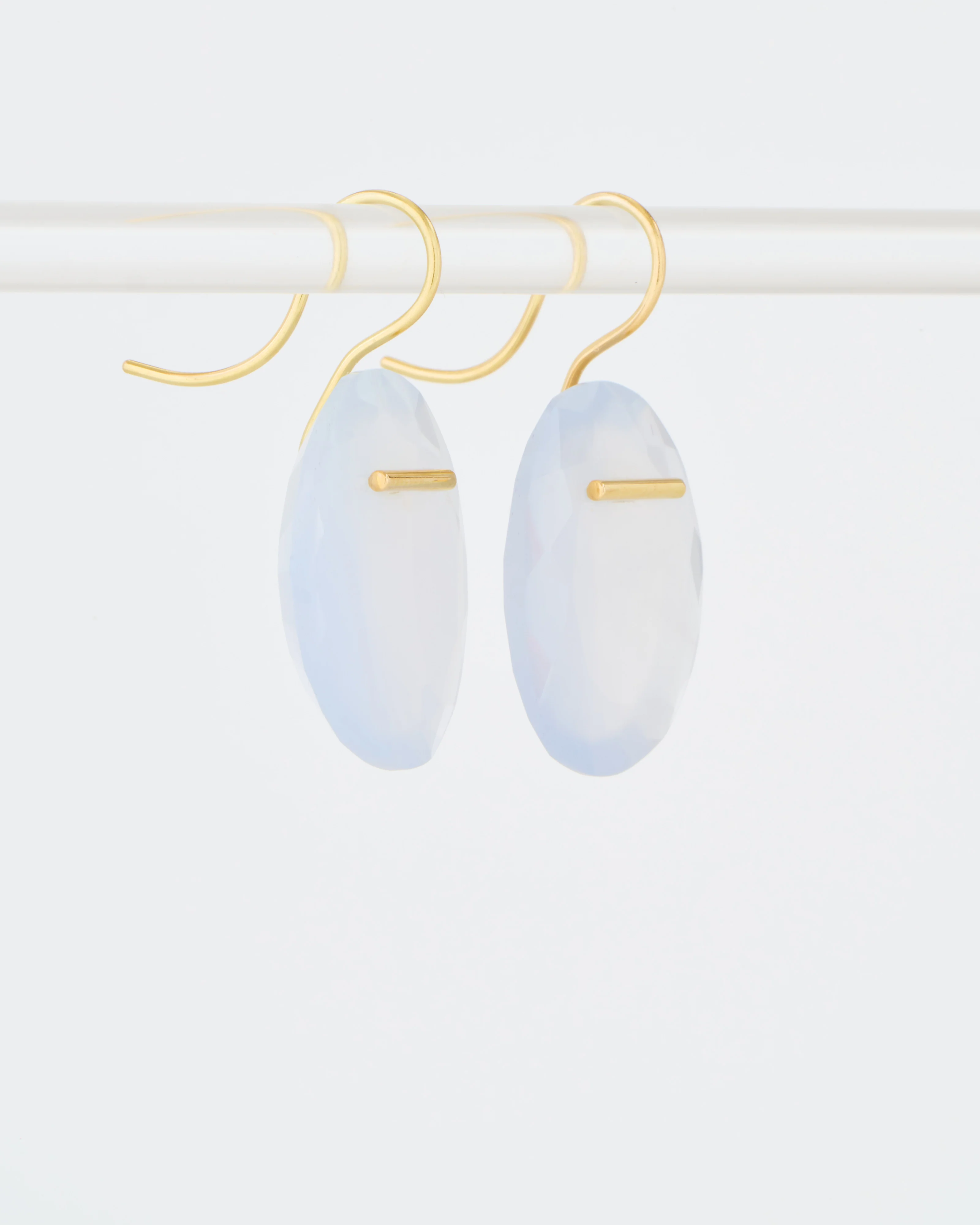 blue chalcedony stone earrings - Image 2