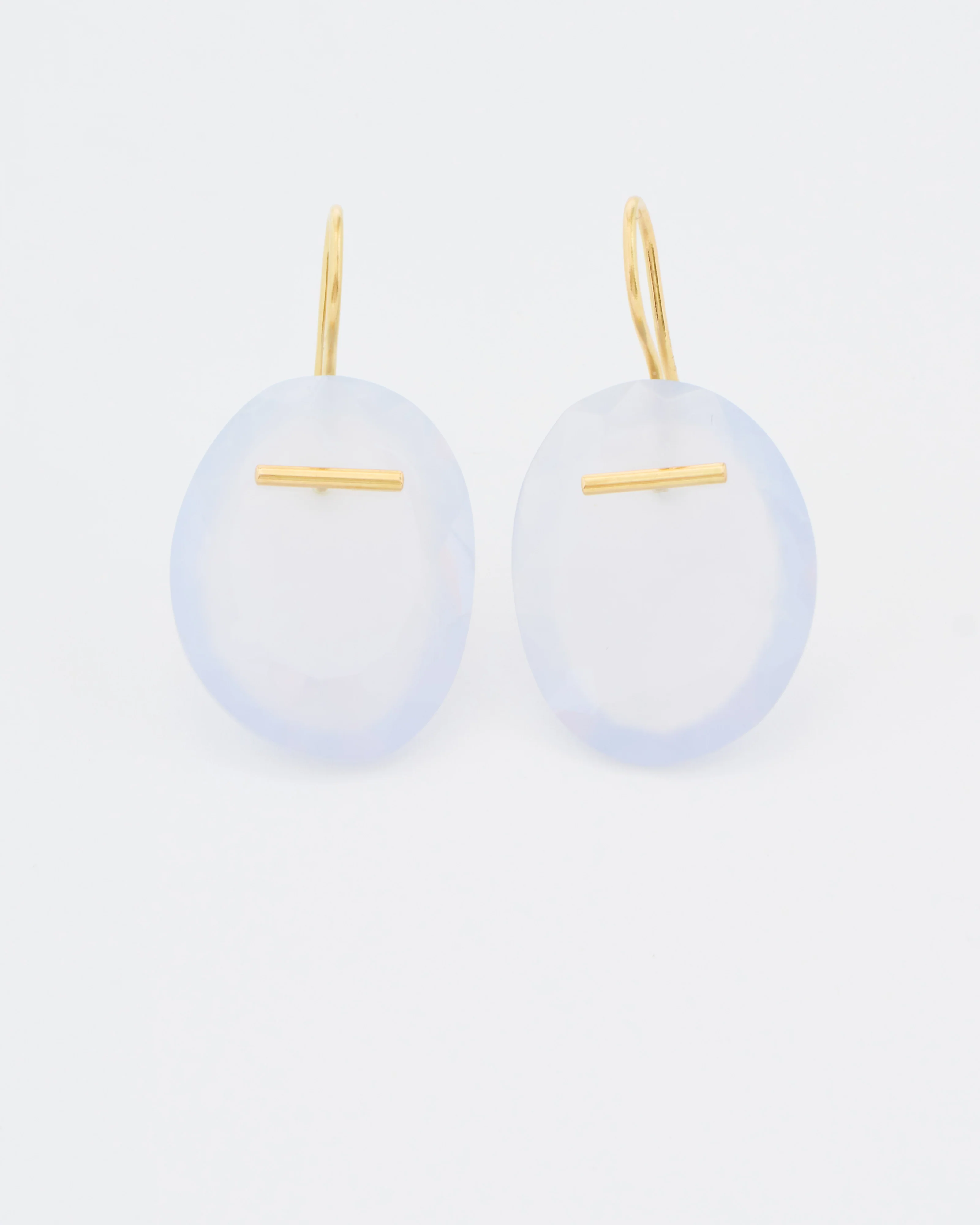 blue chalcedony stone earrings - Image 4