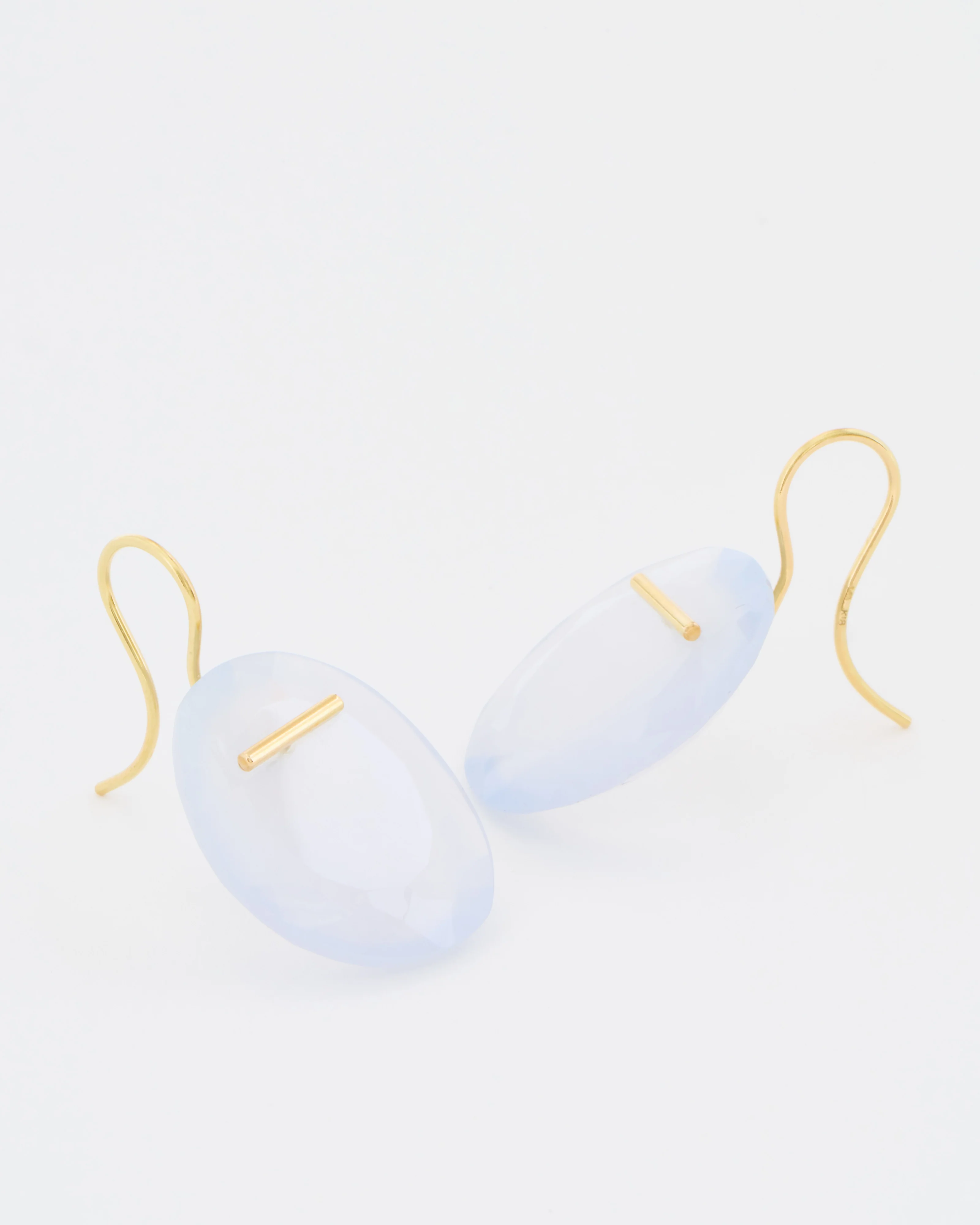 blue chalcedony stone earrings - Image 6