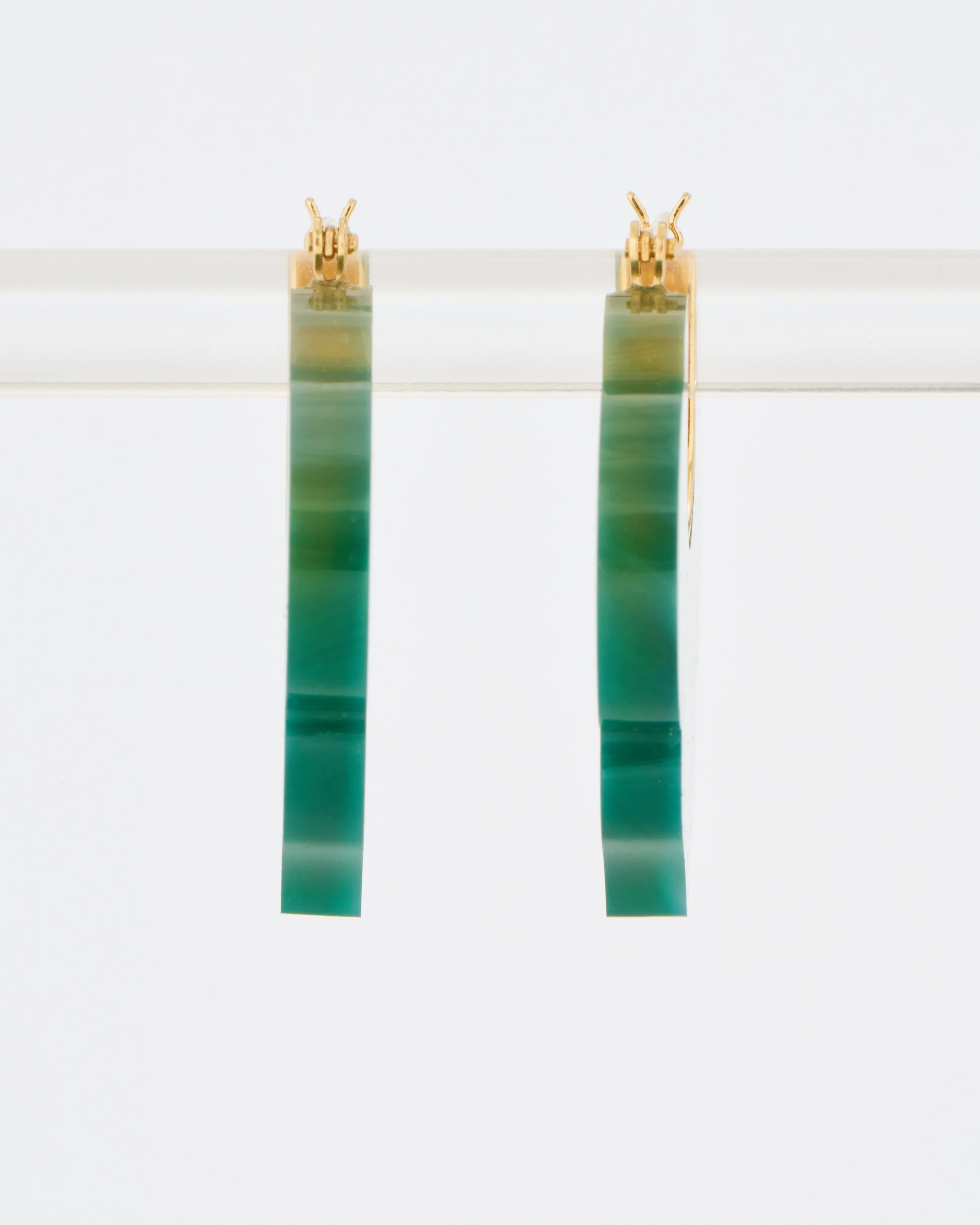 green agate moroccan crest earrings - Image 7