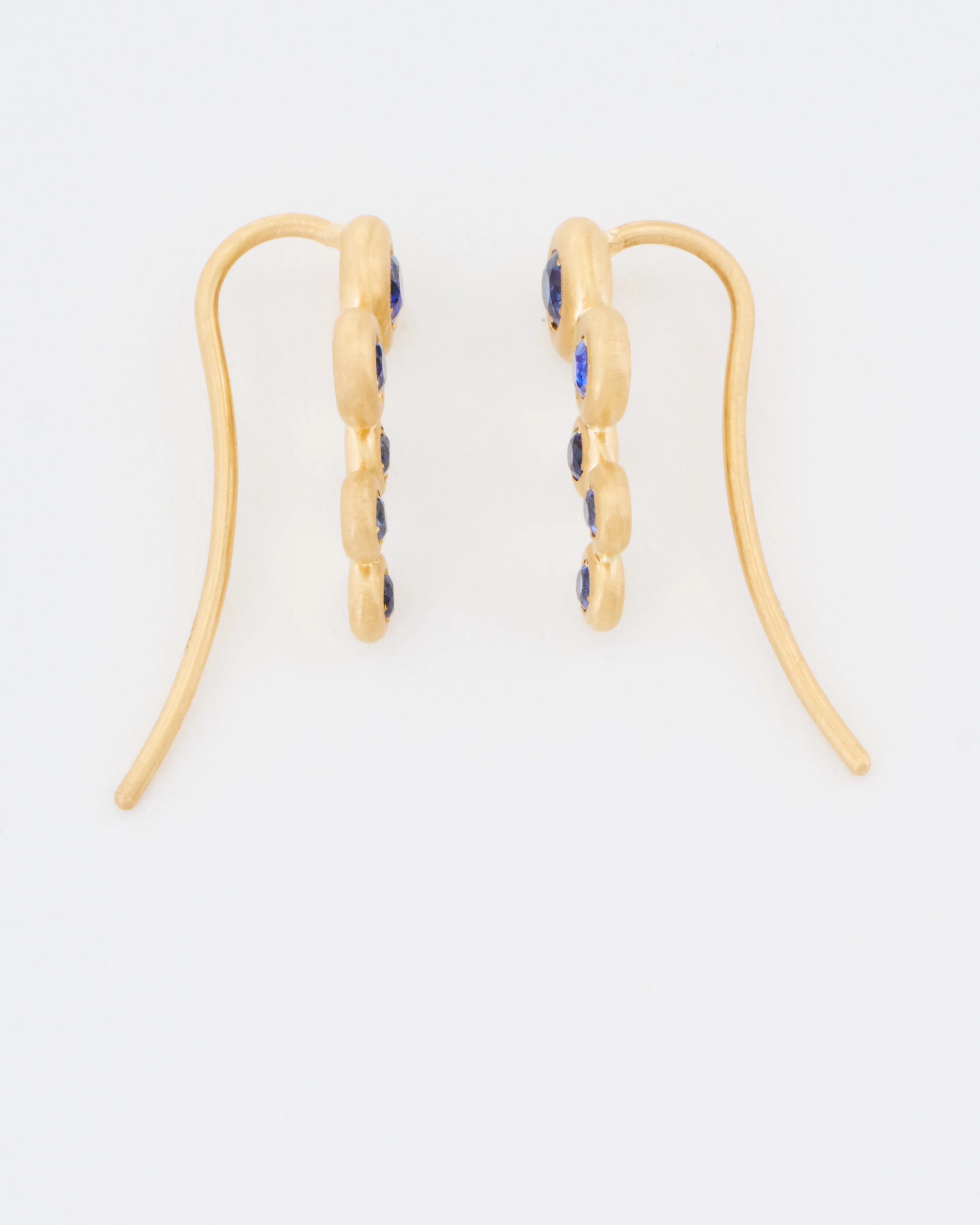 small puff gradation sapphire earrings - Image 6