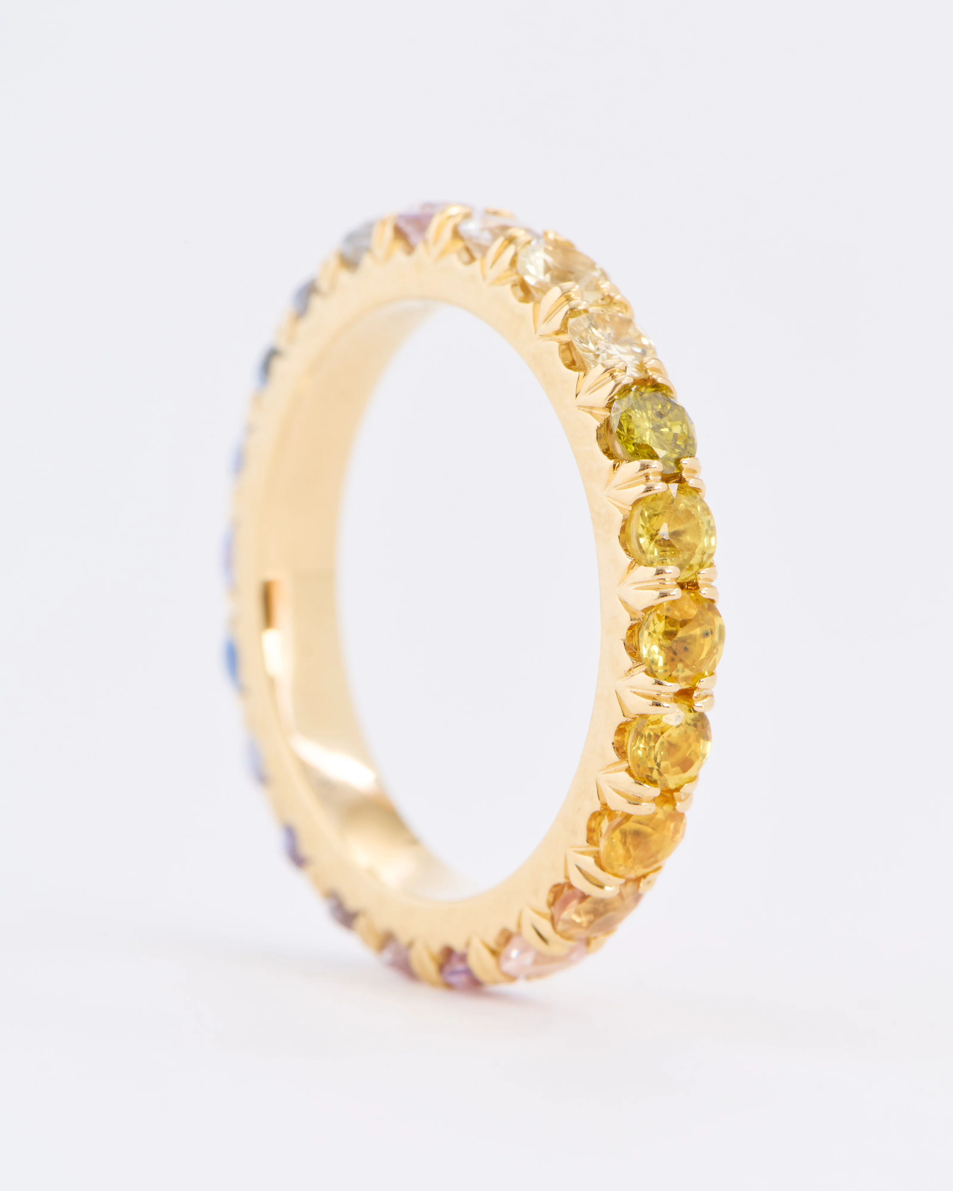 chunky ombré sapphire eternity ring - Image 5