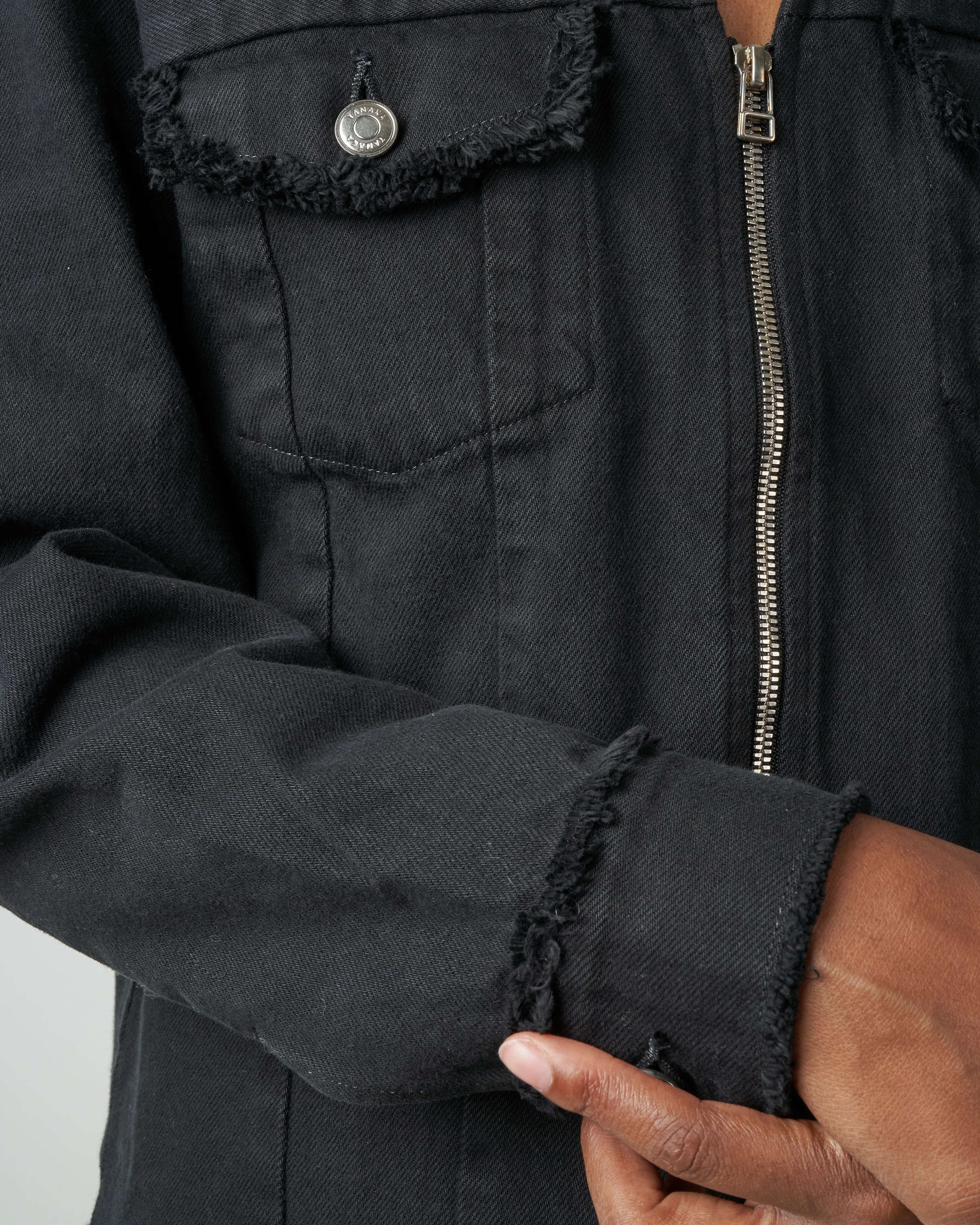 unfinished 1-2-3 jean jacket - used black - Image 6