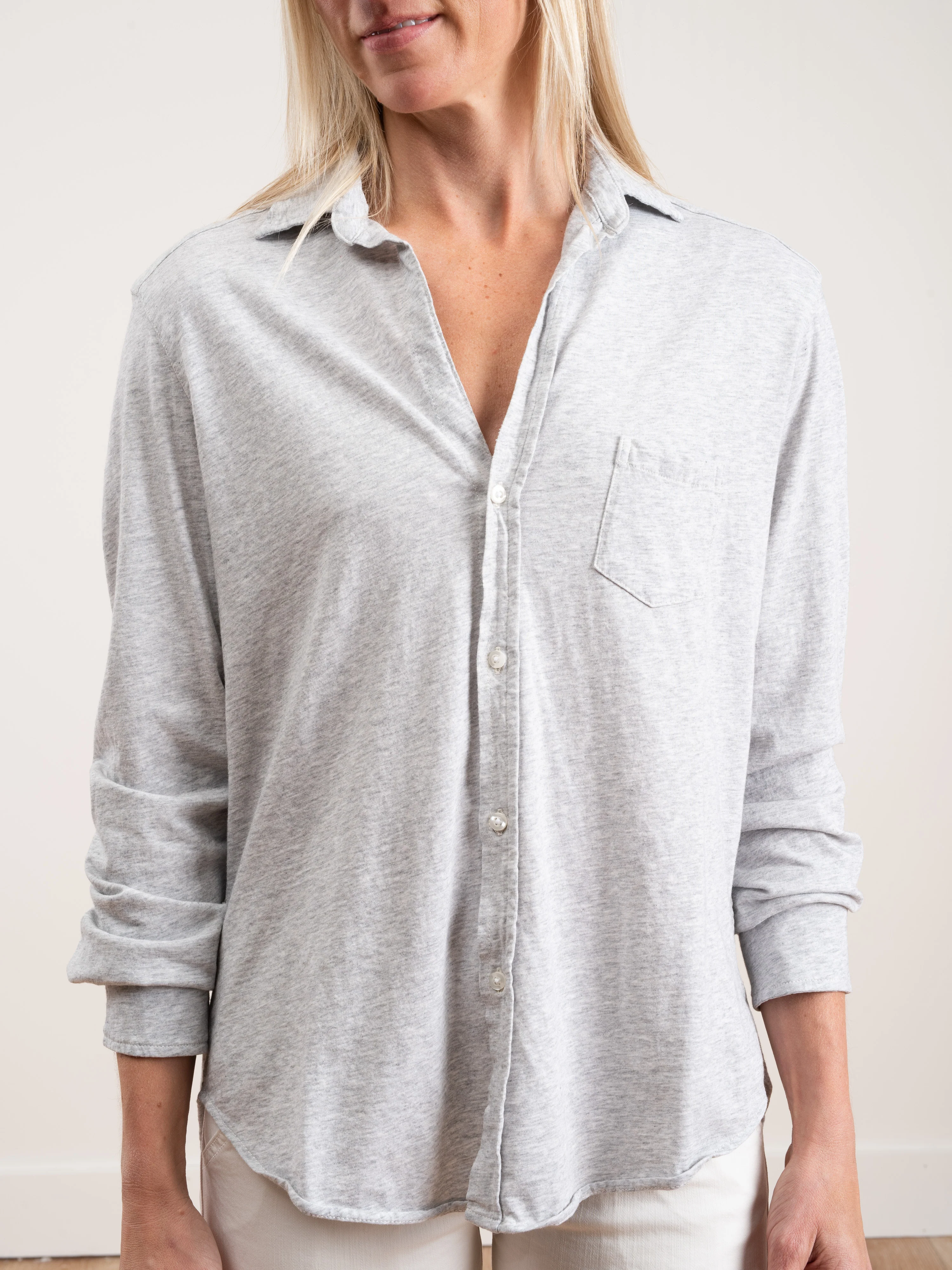 button down shirt - grey melange - Image 4