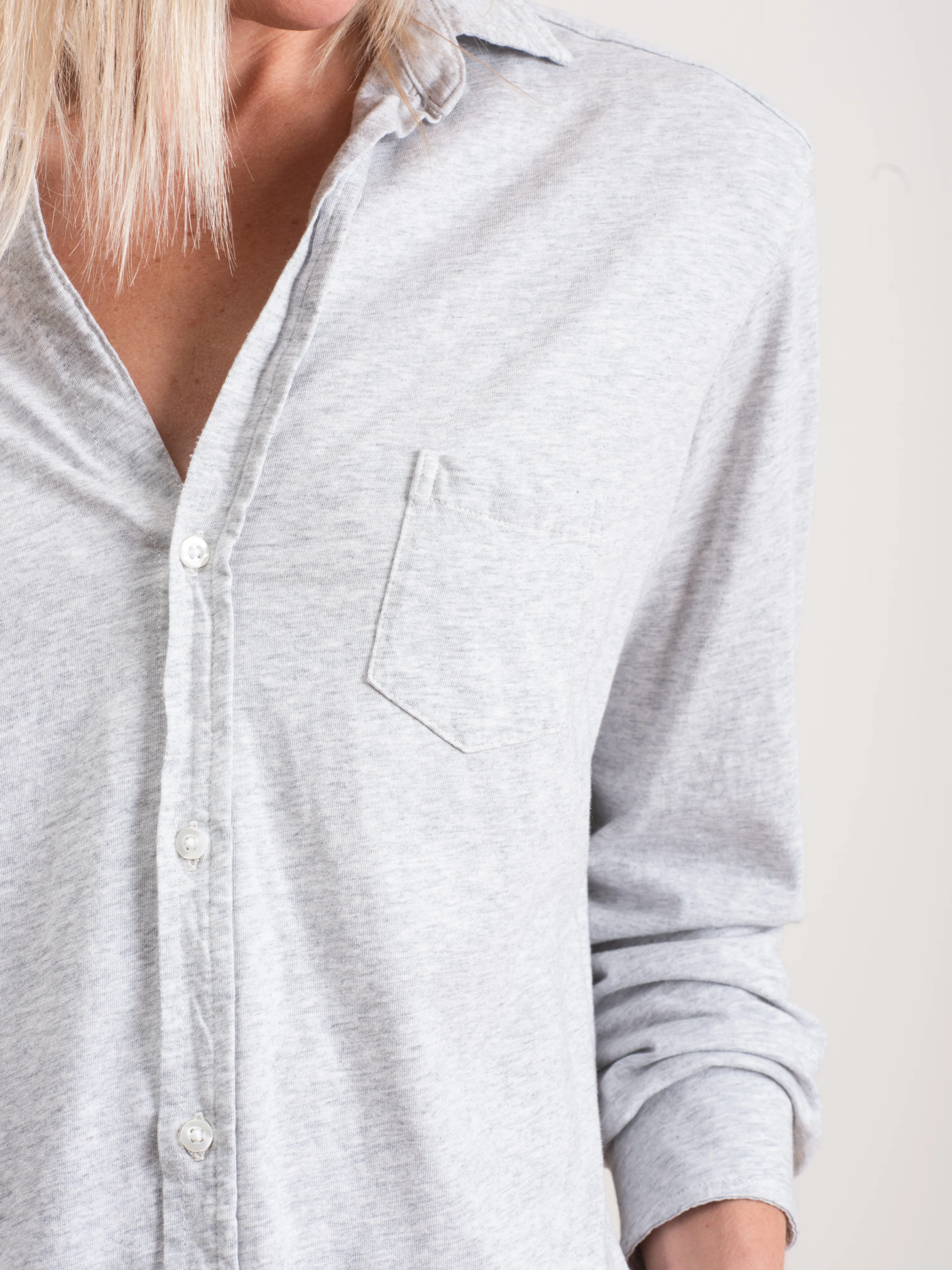 button down shirt - grey melange - Image 7