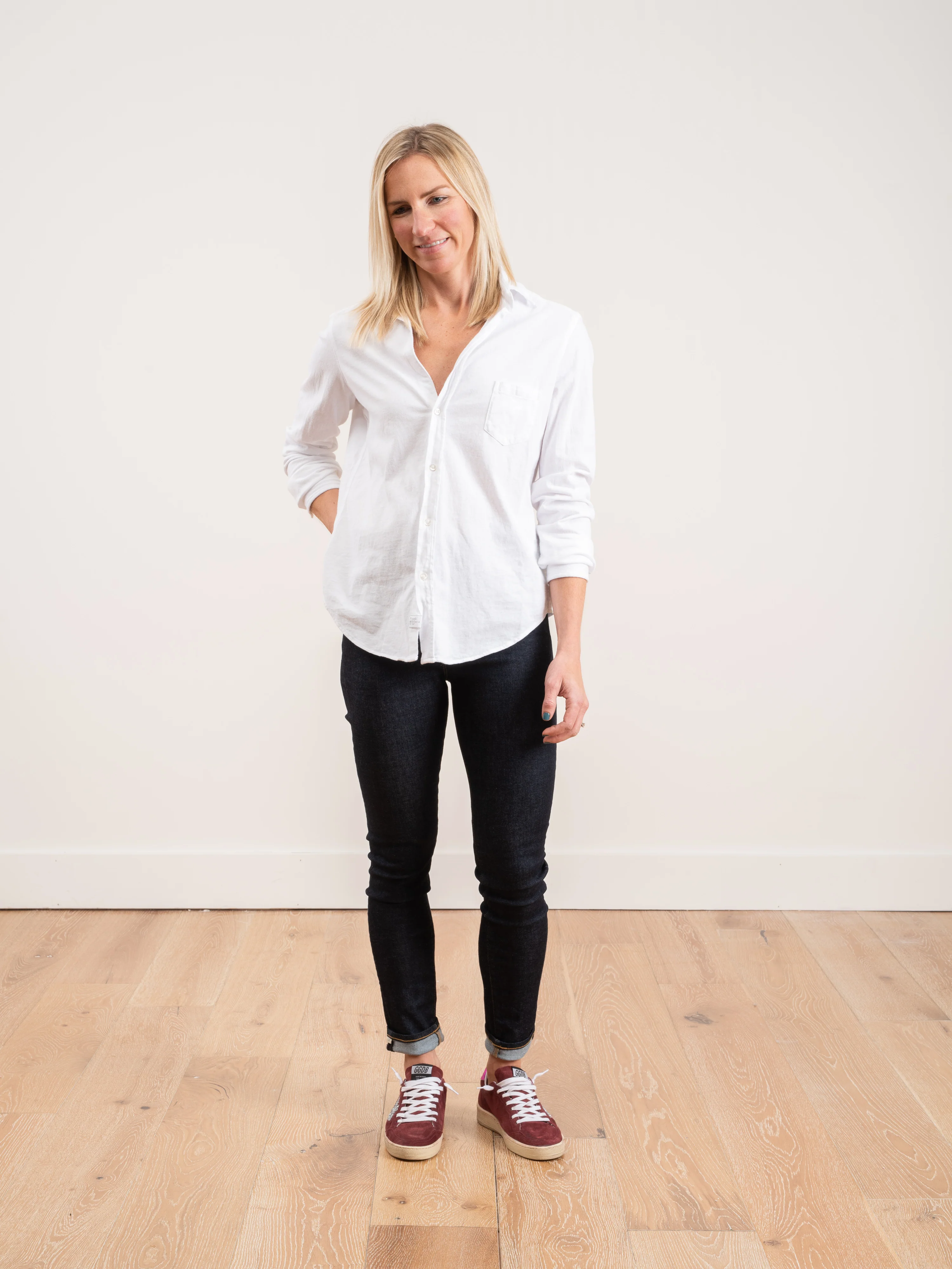 button down shirt - white