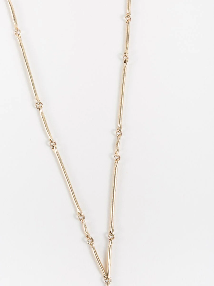 10k gold cast line sapphire pendant - Image 4