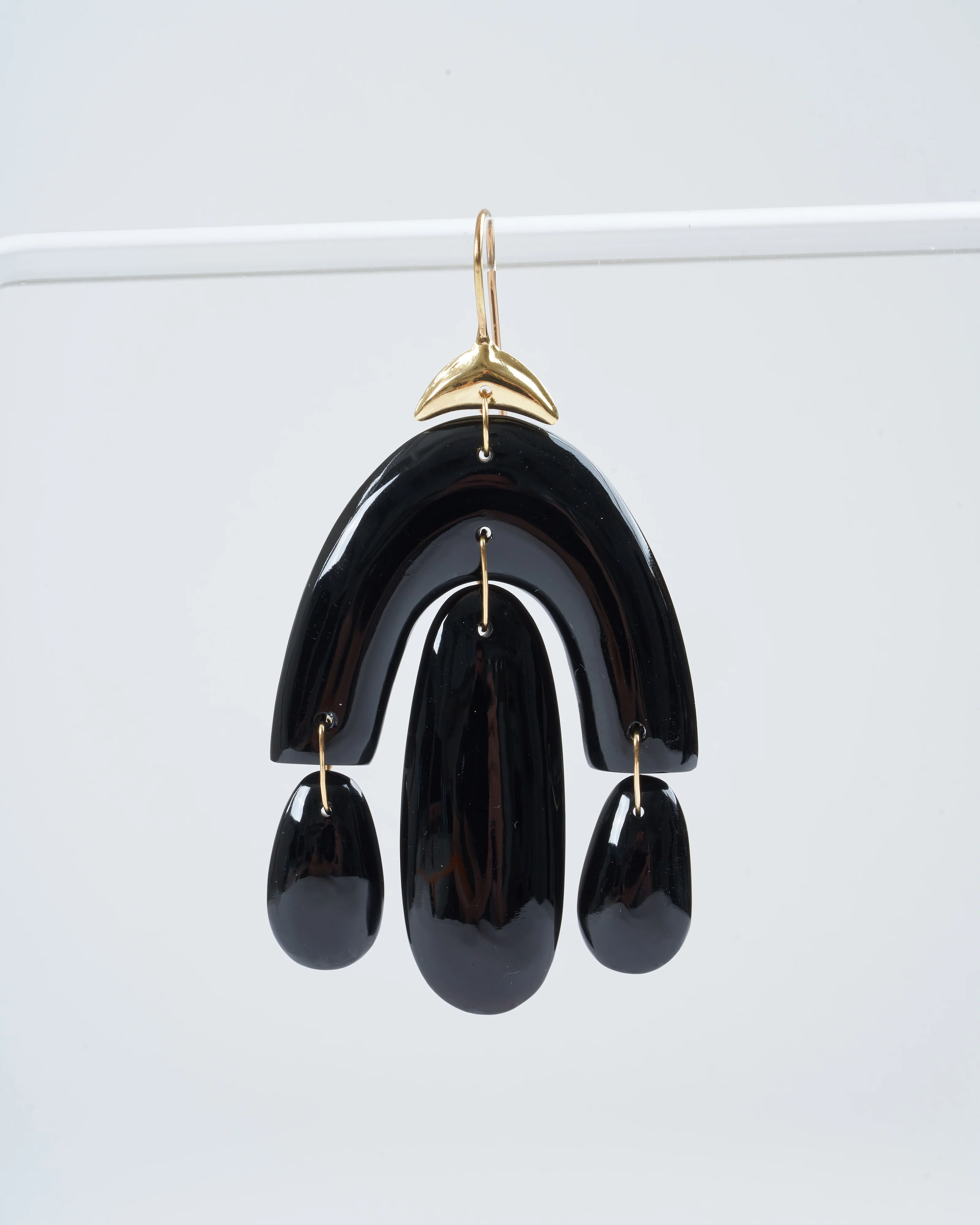 black onyx mini chandelier earrings - onyx - Image 3