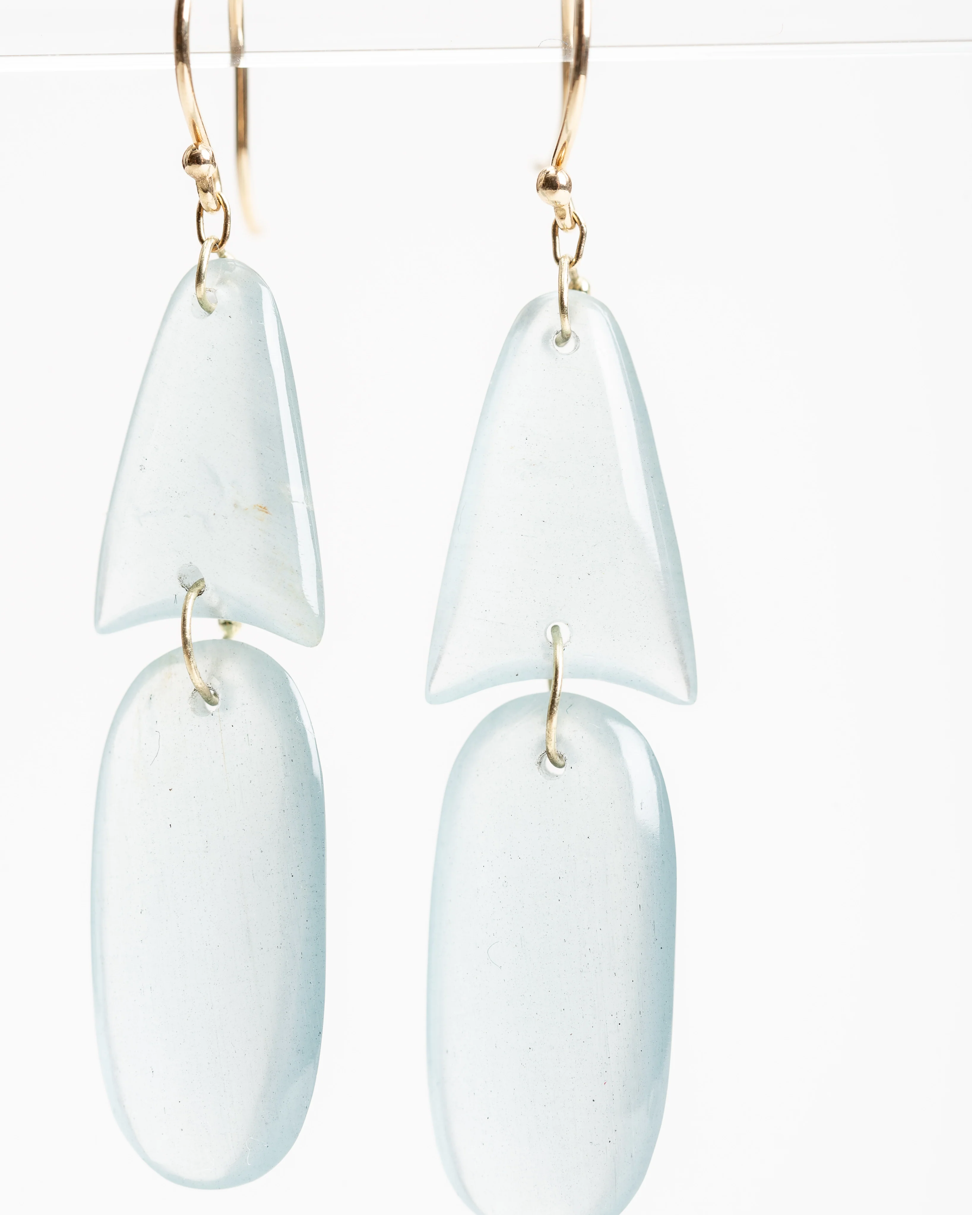 aqua arrowhead earrings - Image 3