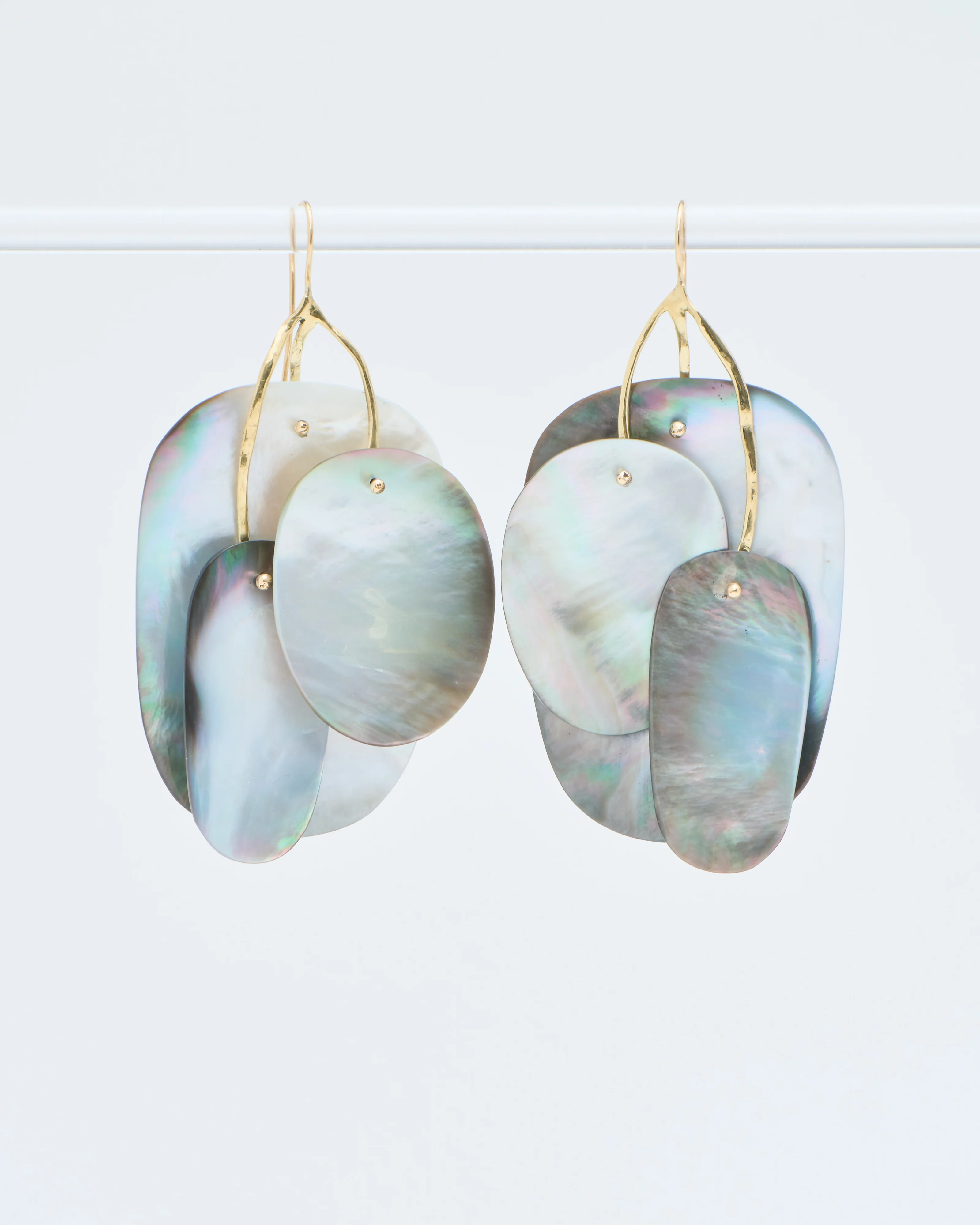 black mother of pearl mobile earrings - Image 10
