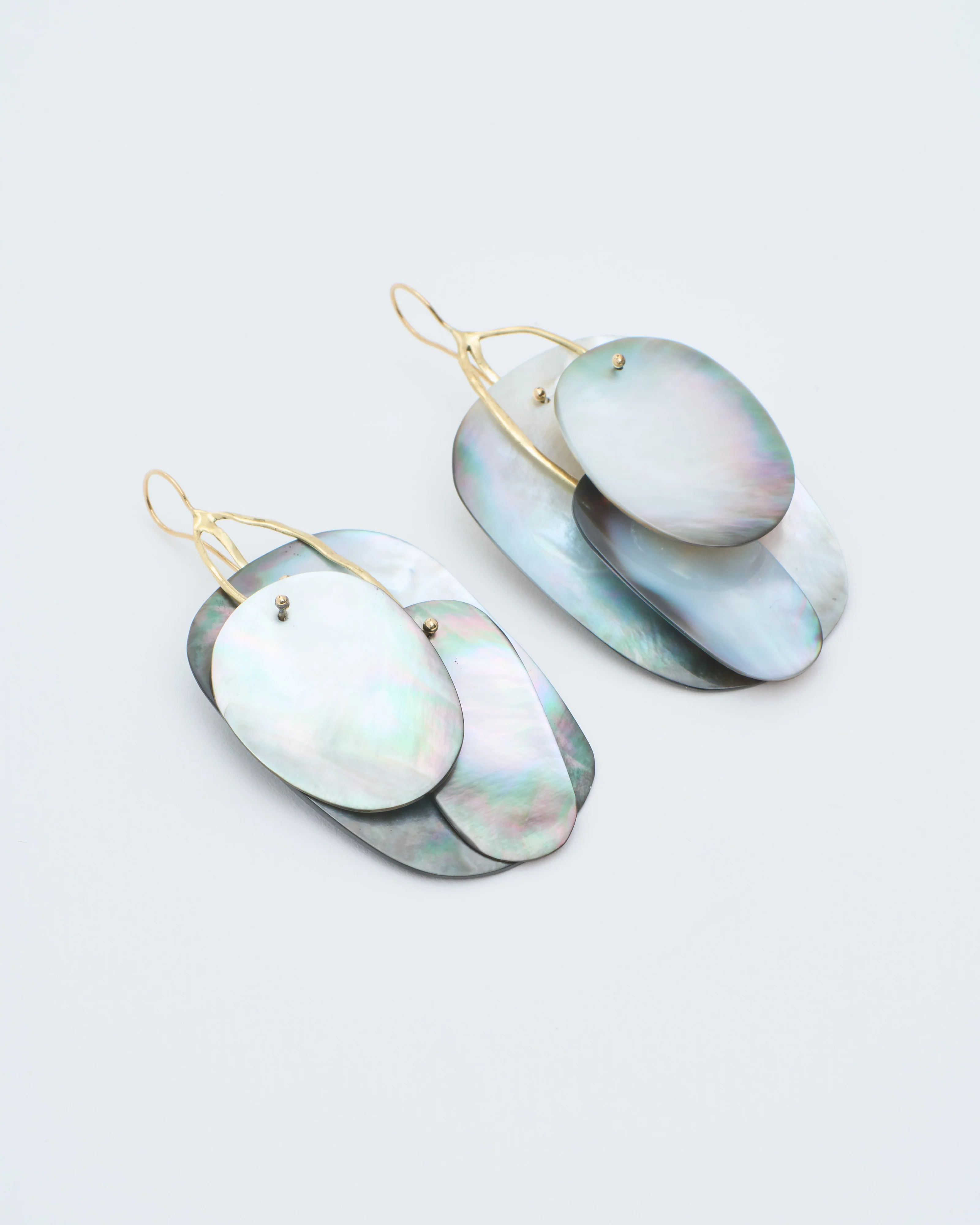 black mother of pearl mobile earrings - Image 3
